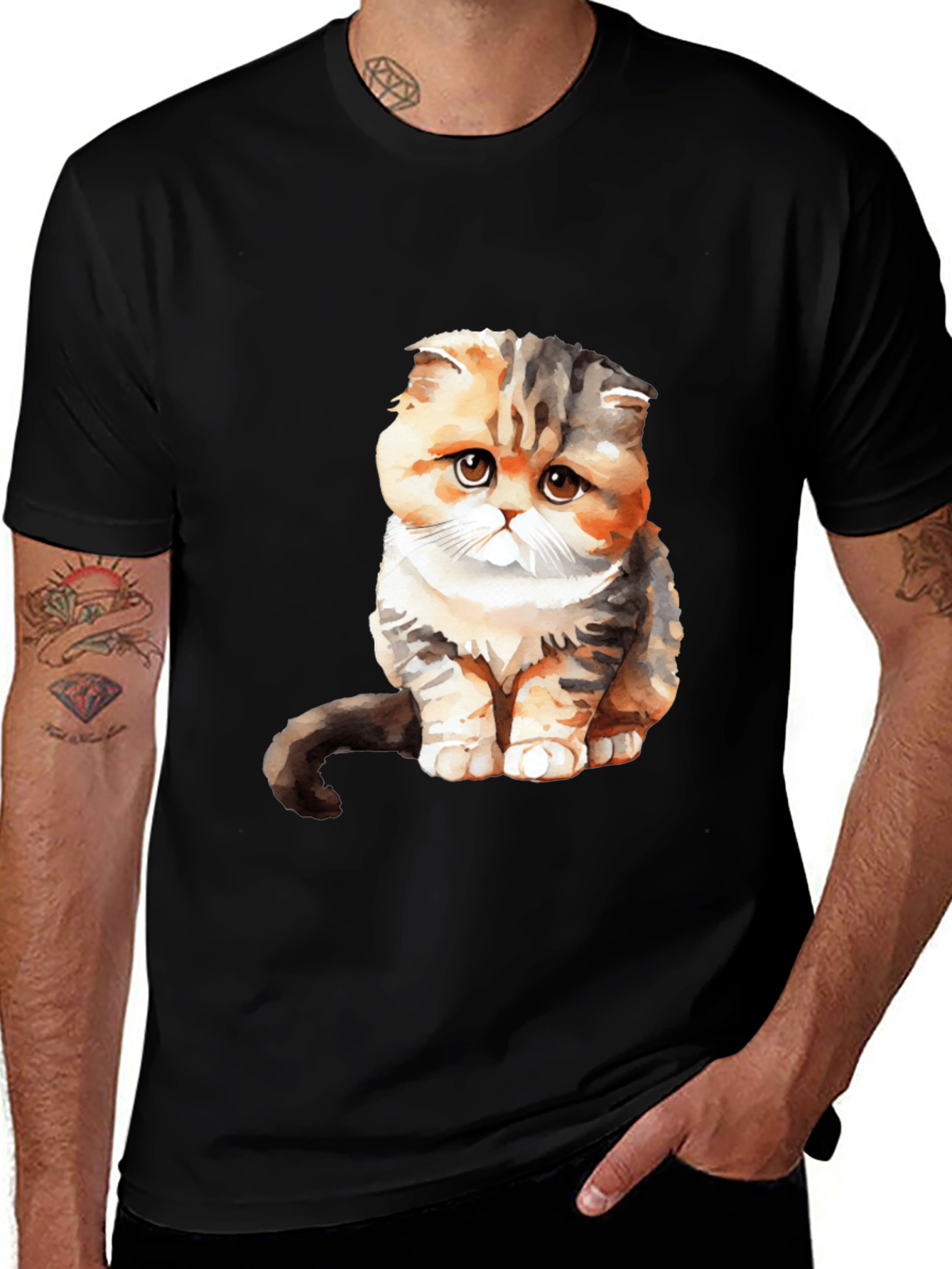 Variant 30 of Cute Cat Graphic Tee - Soft Style