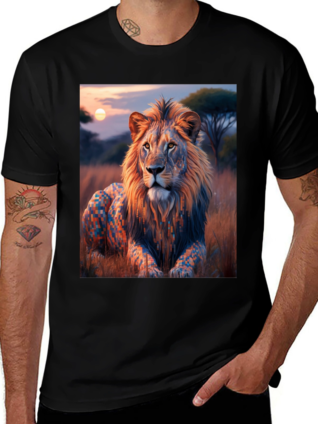 Variant 23 of Lion T-Shirt - Artistic Design