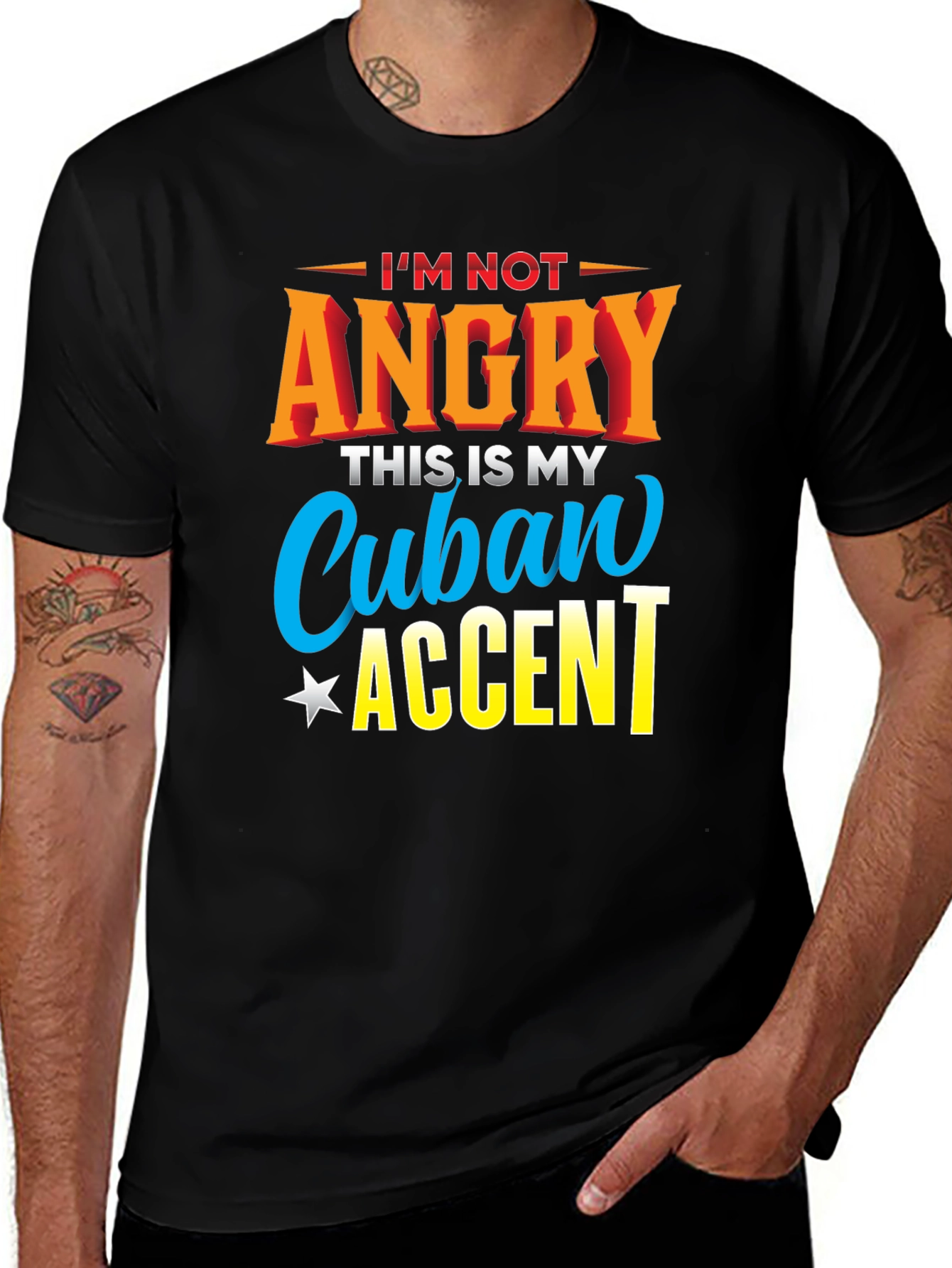 Variant 6 of Cuban Accent T-Shirt - Humorous Graphic Tee