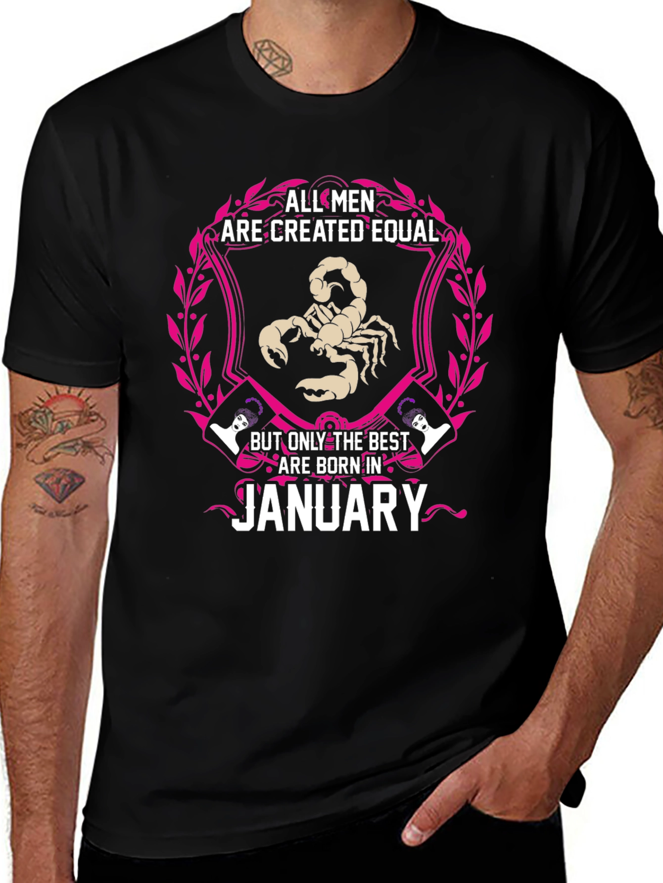 All Men Are Created Equal January Birthday T-Shirt