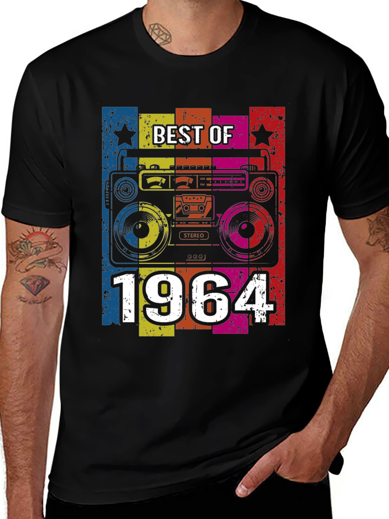 Variant 12 of Best of 1964 Retro Boombox Graphic Tee