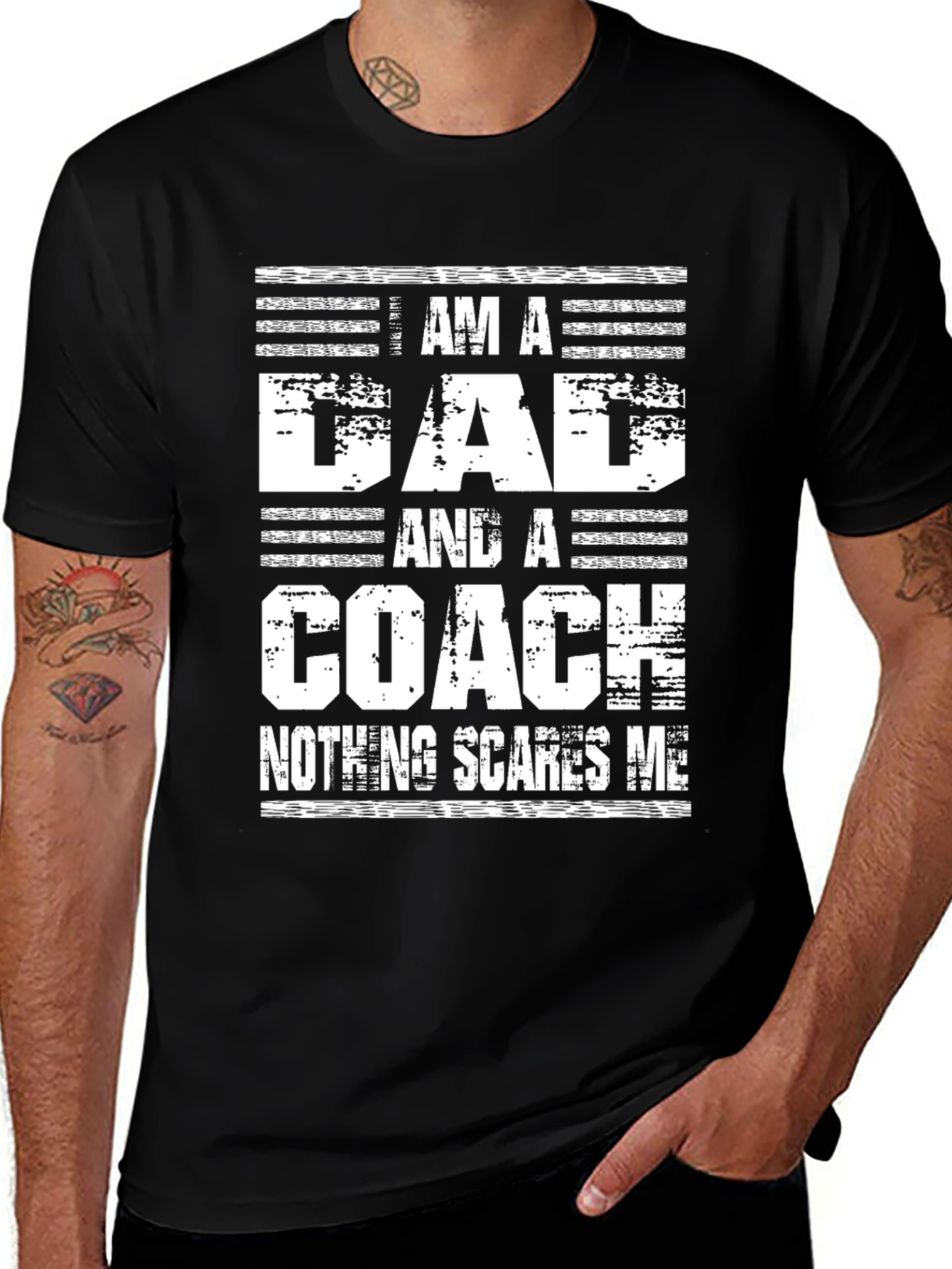 Variant 24 of Dad Coach T-Shirt - Nothing Scares Me Graphic Tee