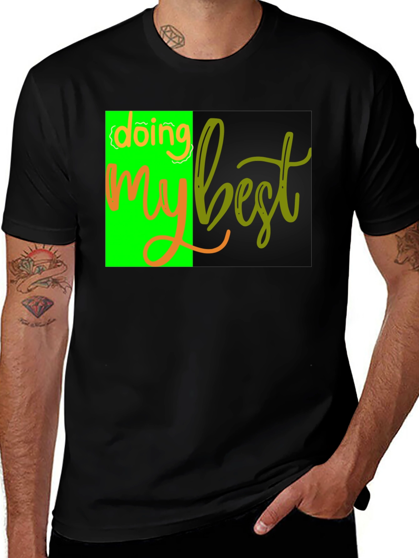 Variant 9 of Doing My Best Graphic Tee - Black