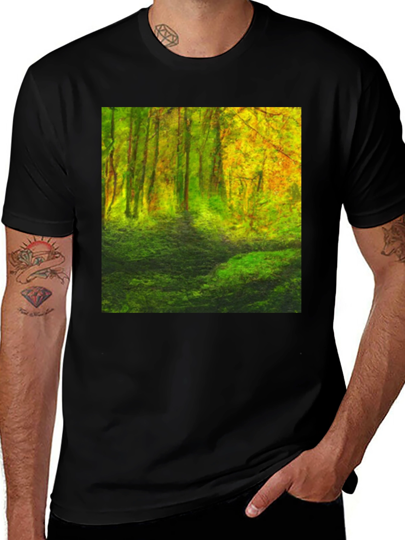 Variant 2 of Forest Path Graphic Tee - Nature Inspired T-Shirt
