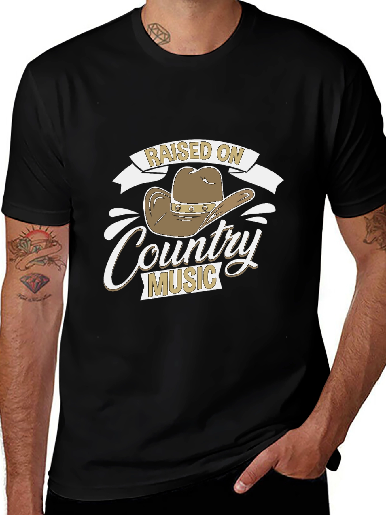 Variant 28 of Raised on Country Music Graphic Tee