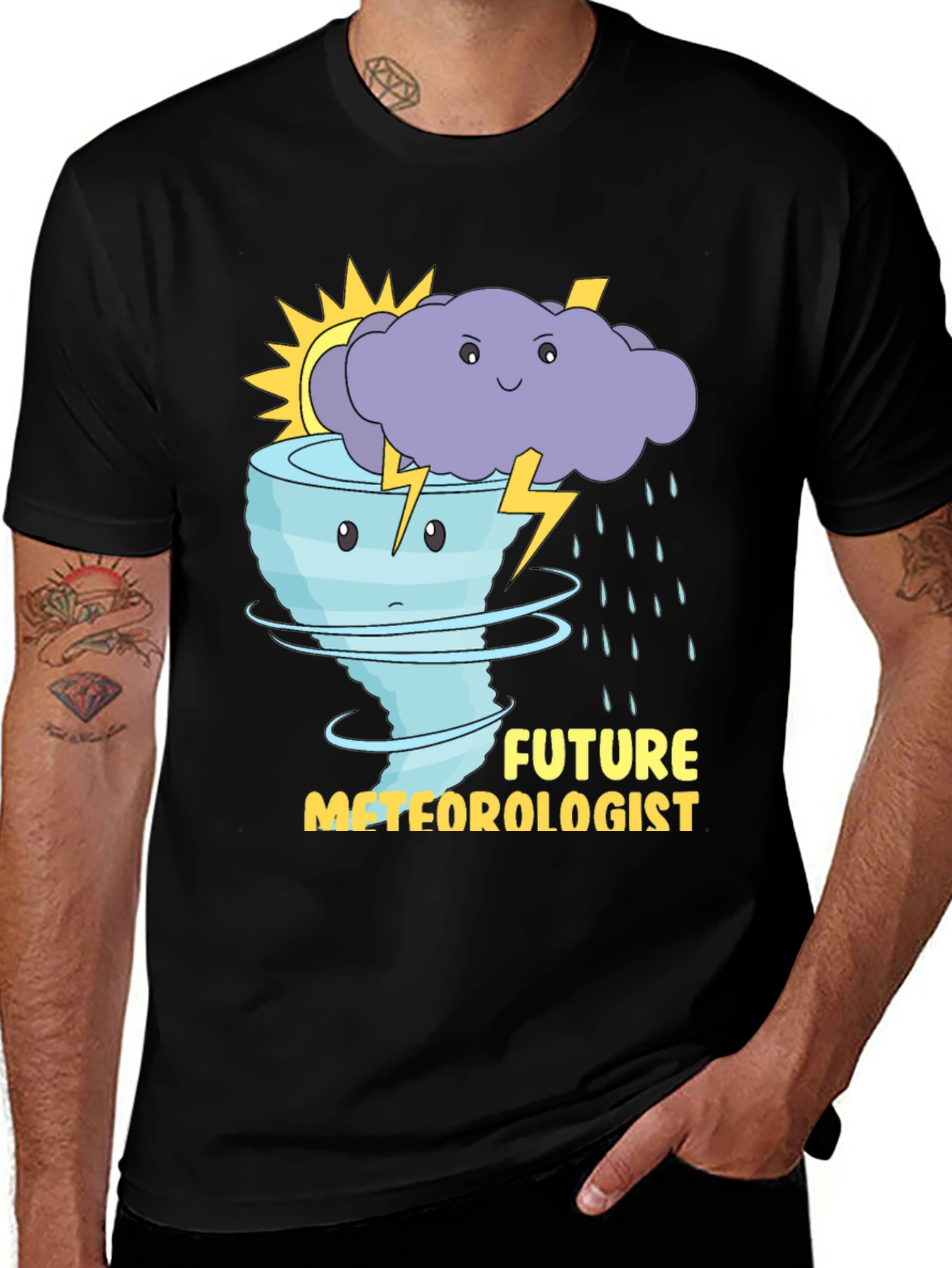 Variant 24 of Future Meteorologist T-Shirt: Weather Cartoon Graphic Tee