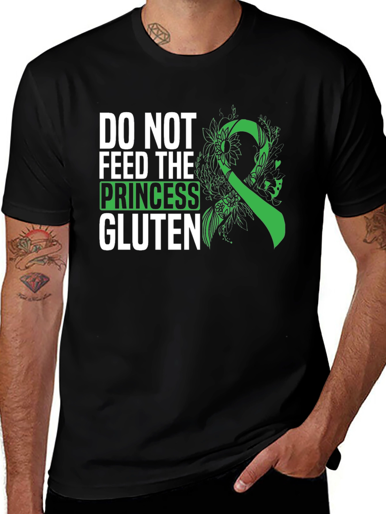 Variant 12 of Do Not Feed The Princess Gluten T-Shirt