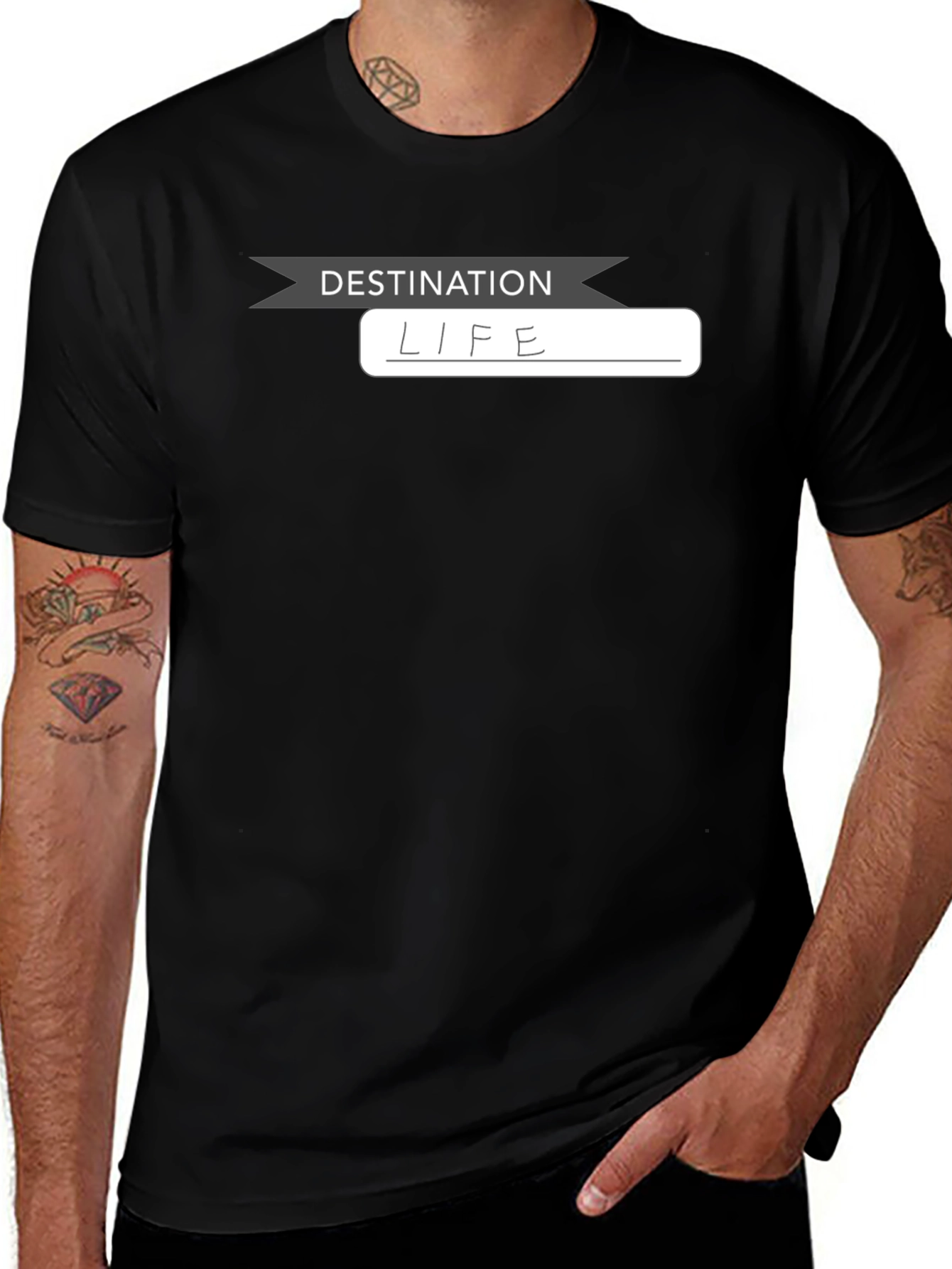 Variant 23 of Destination Life Black T-Shirt - Everyday Comfort