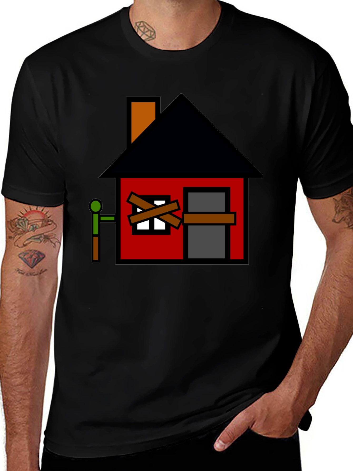 Boarded Up House Graphic T-Shirt