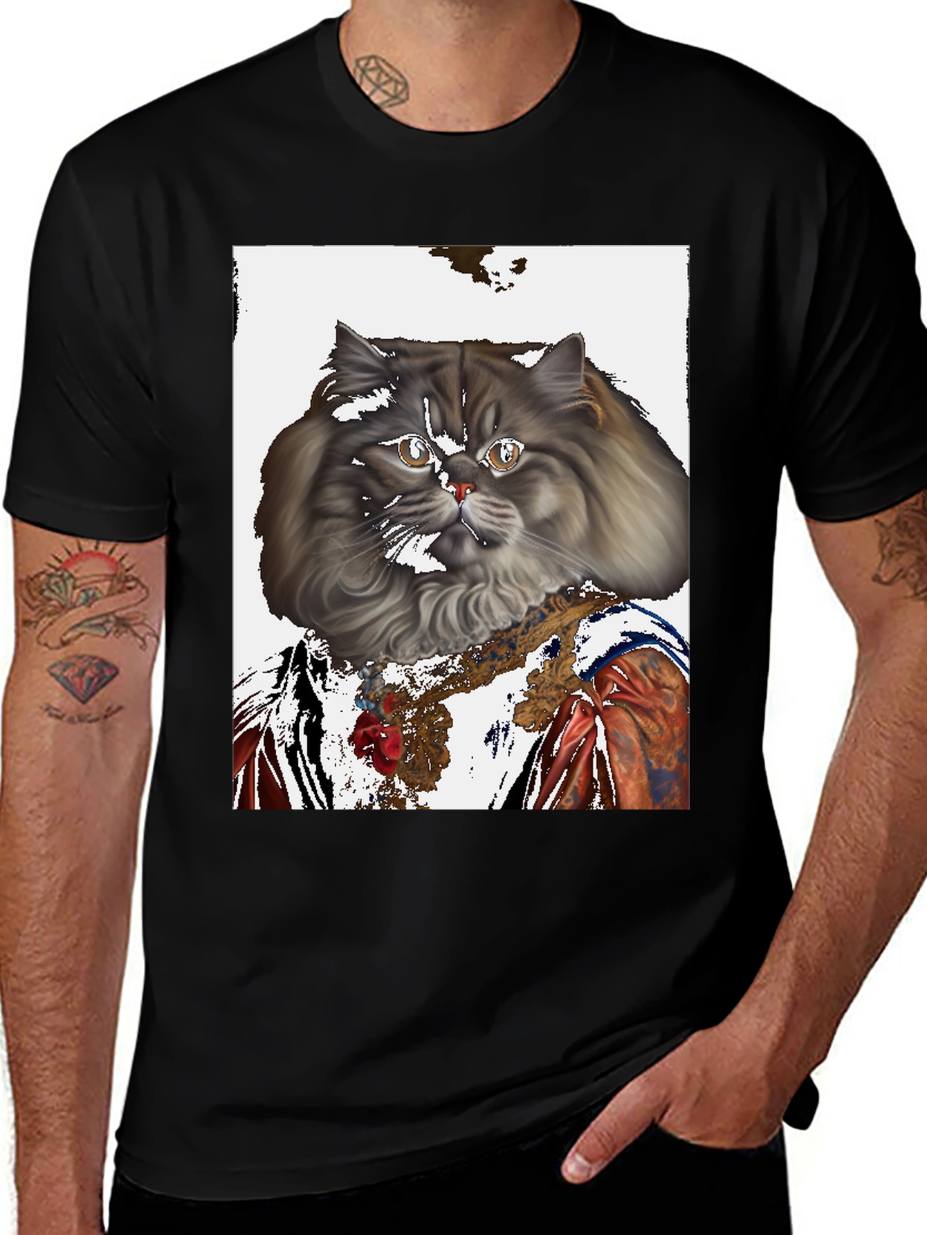 Variant 22 of Renaissance Cat Graphic T-Shirt