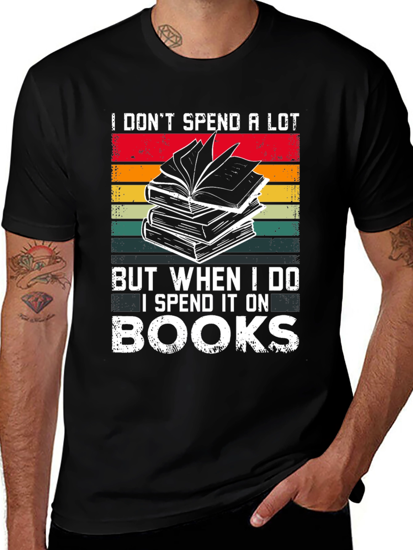 Variant 11 of Book Lover T-Shirt - I Spend It On Books