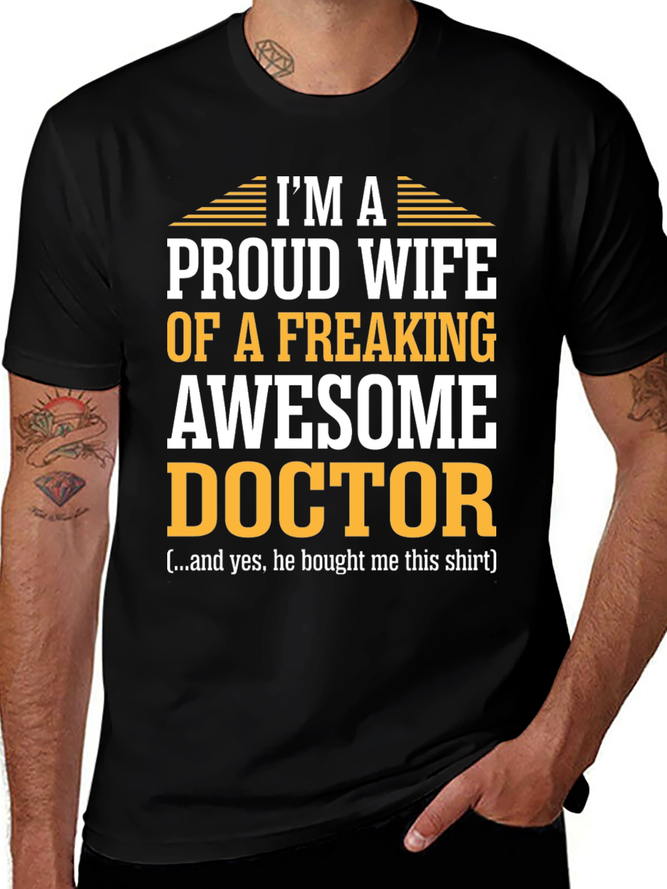 Variant 25 of Proud Wife of a Freaking Awesome Doctor T-Shirt