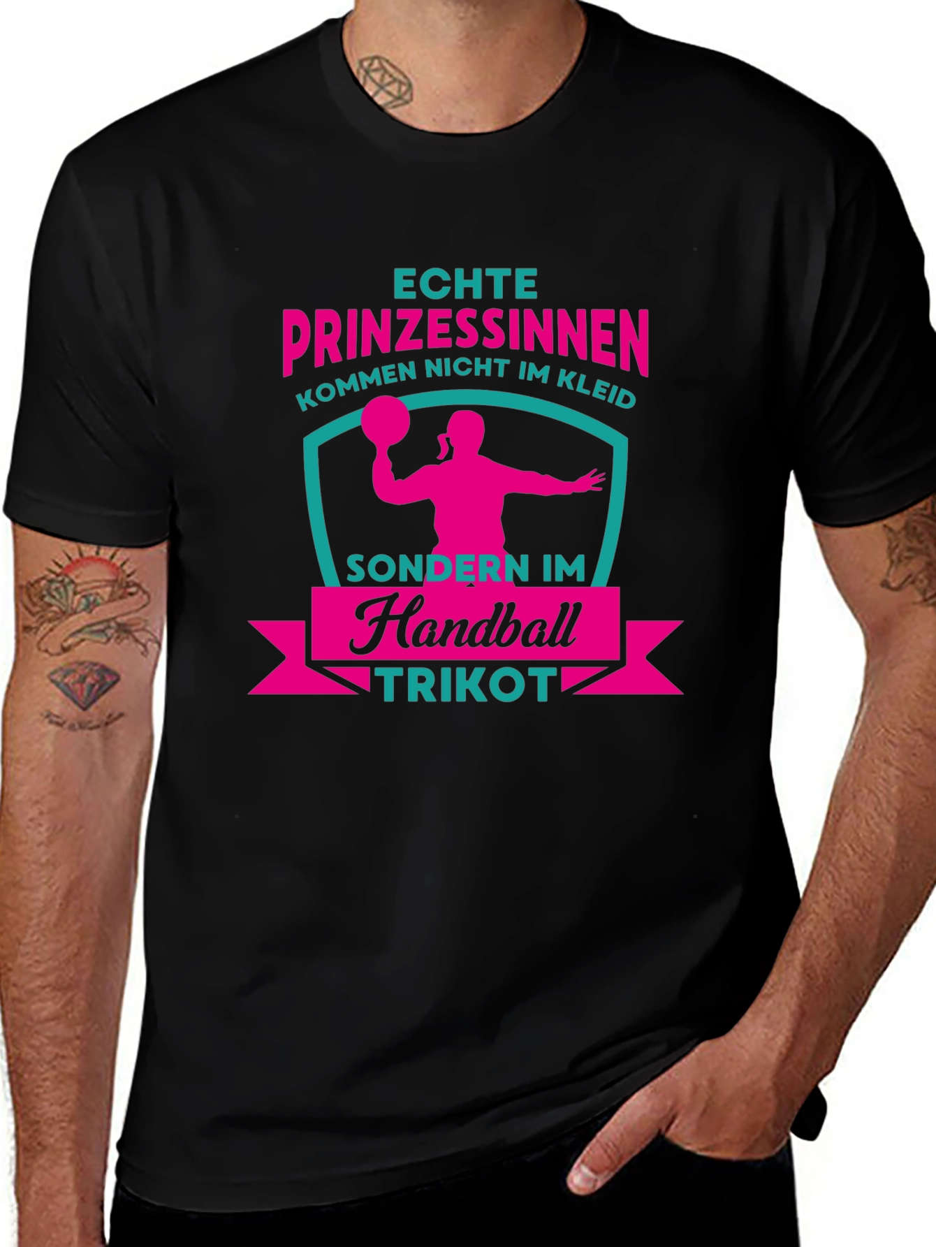 Variant 16 of Handball Princess T-Shirt: Sporty & Stylish Cotton Tee