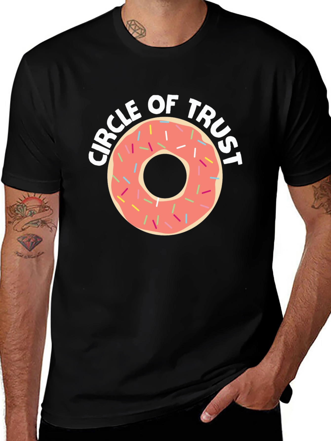 Variant 19 of Circle of Trust Donut Graphic Tee - Unique & Fun