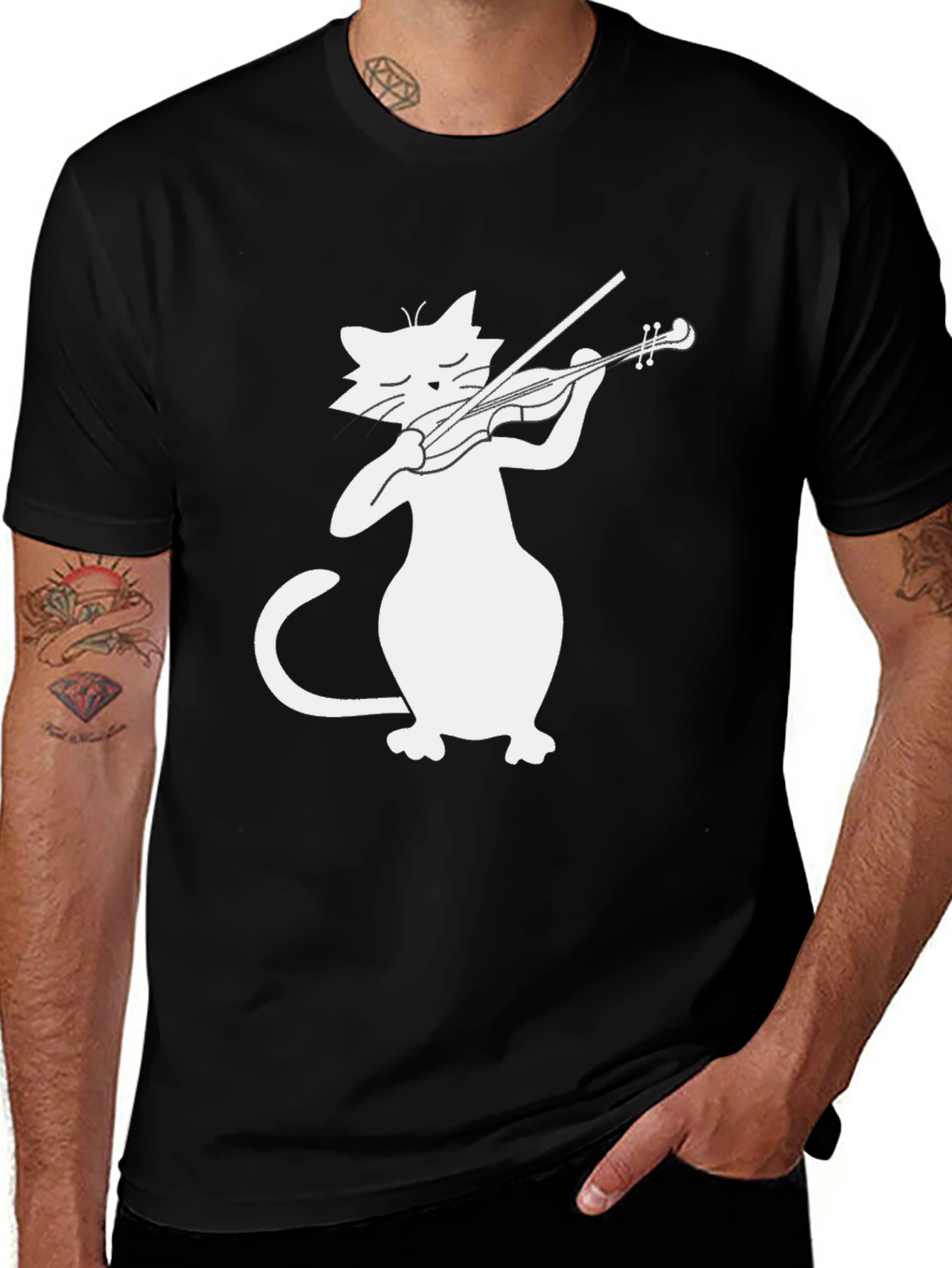 Variant 16 of Cat Playing Violin T-Shirt