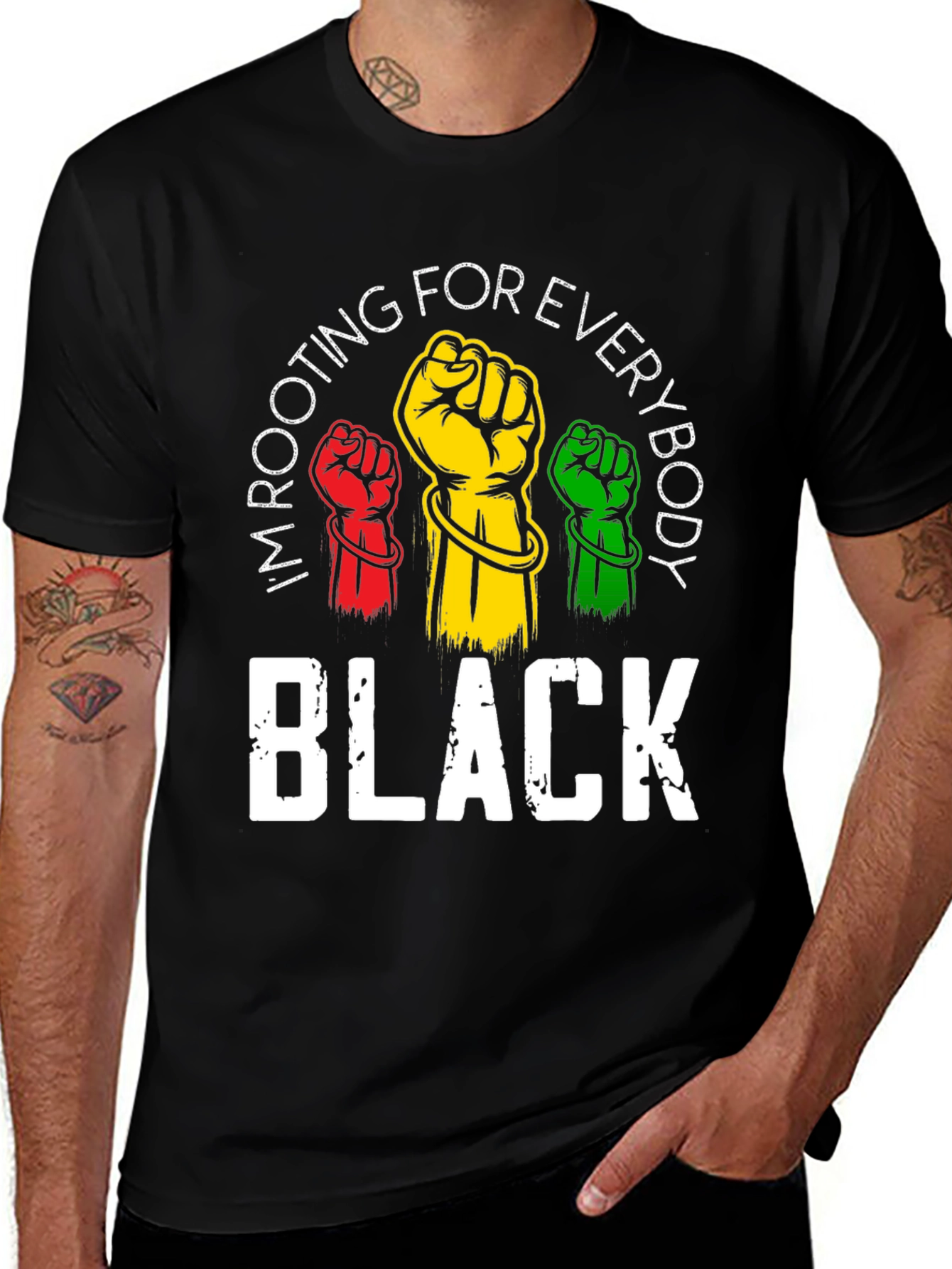Variant 21 of Rooting For Everybody Black T-Shirt