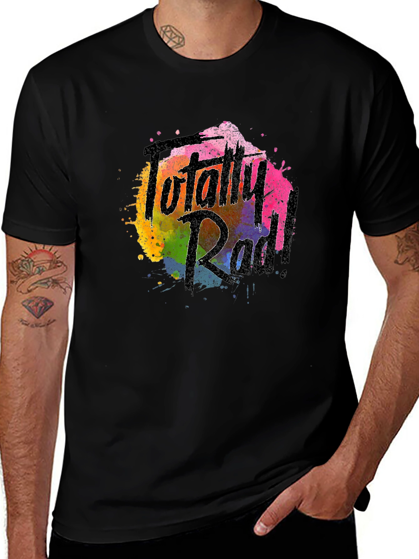 Variant 9 of Totally Rad Graphic Print Crewneck T-Shirt