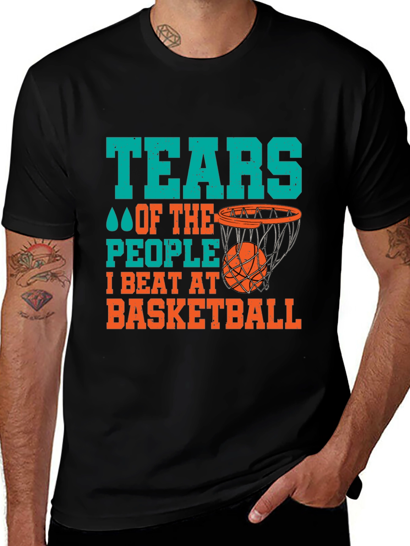 Variant 26 of Basketball Fan T-Shirt: Tears of the People I Beat
