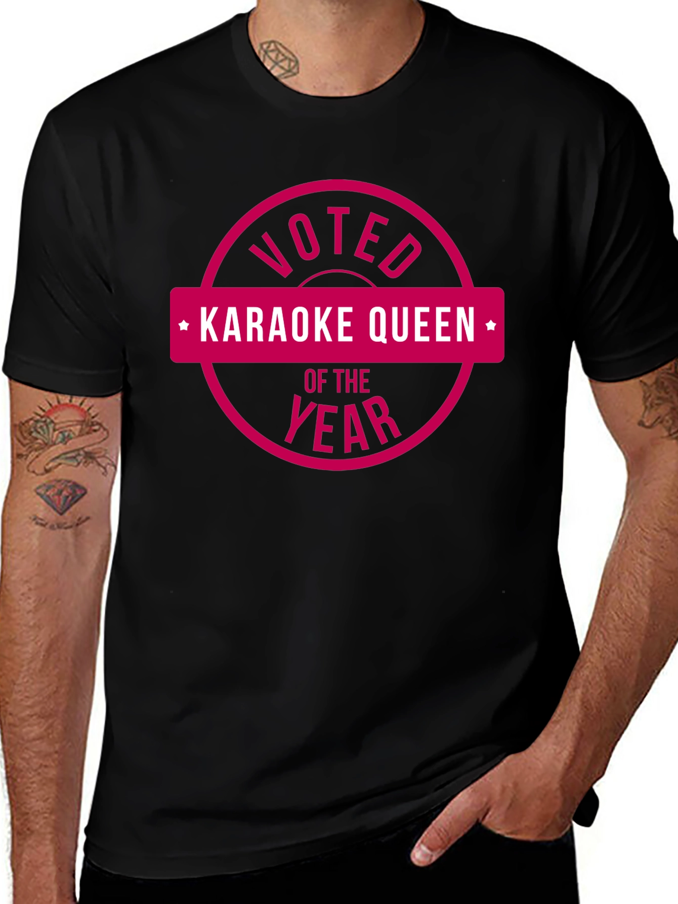 Variant 2 of Voted Karaoke Queen T-Shirt - Fun Music Lover Tee