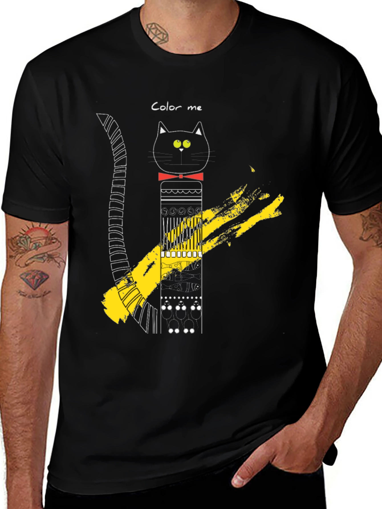 Variant 17 of Color Me Cat Graphic T-Shirt