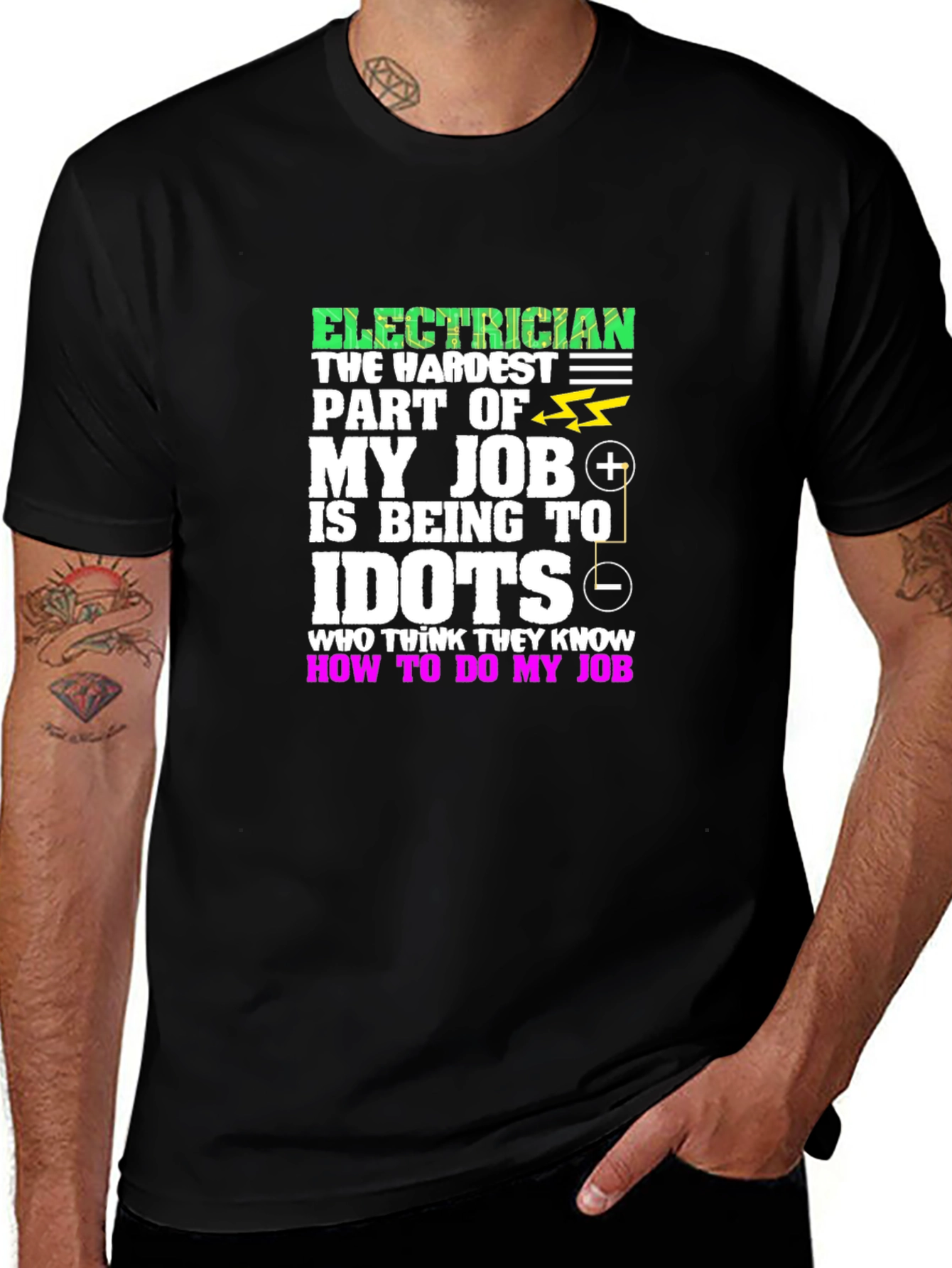 Variant 19 of Electrician Hardest Job T-Shirt