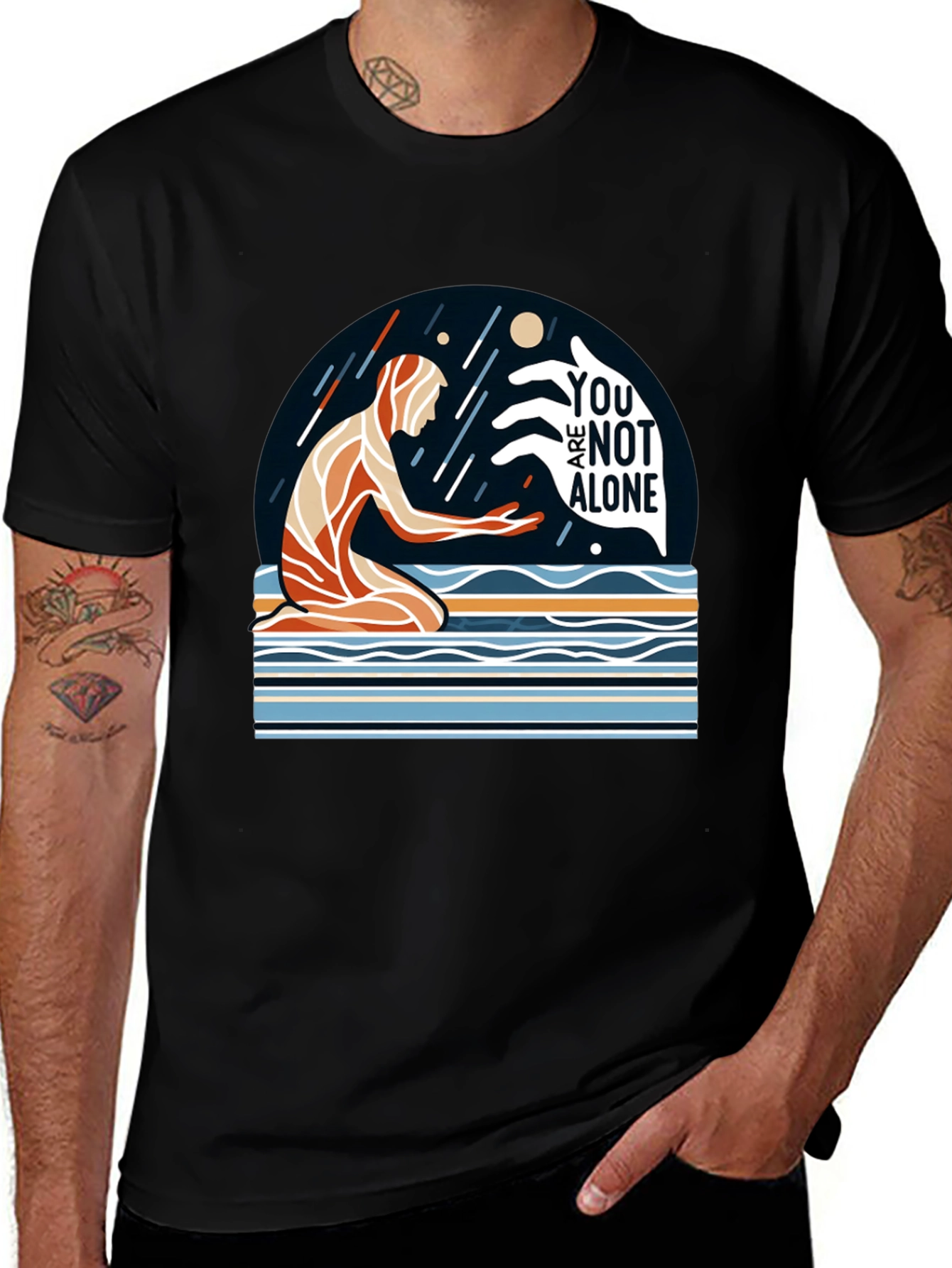 Variant 28 of You Are Not Alone Graphic Tee - Comfort Fit