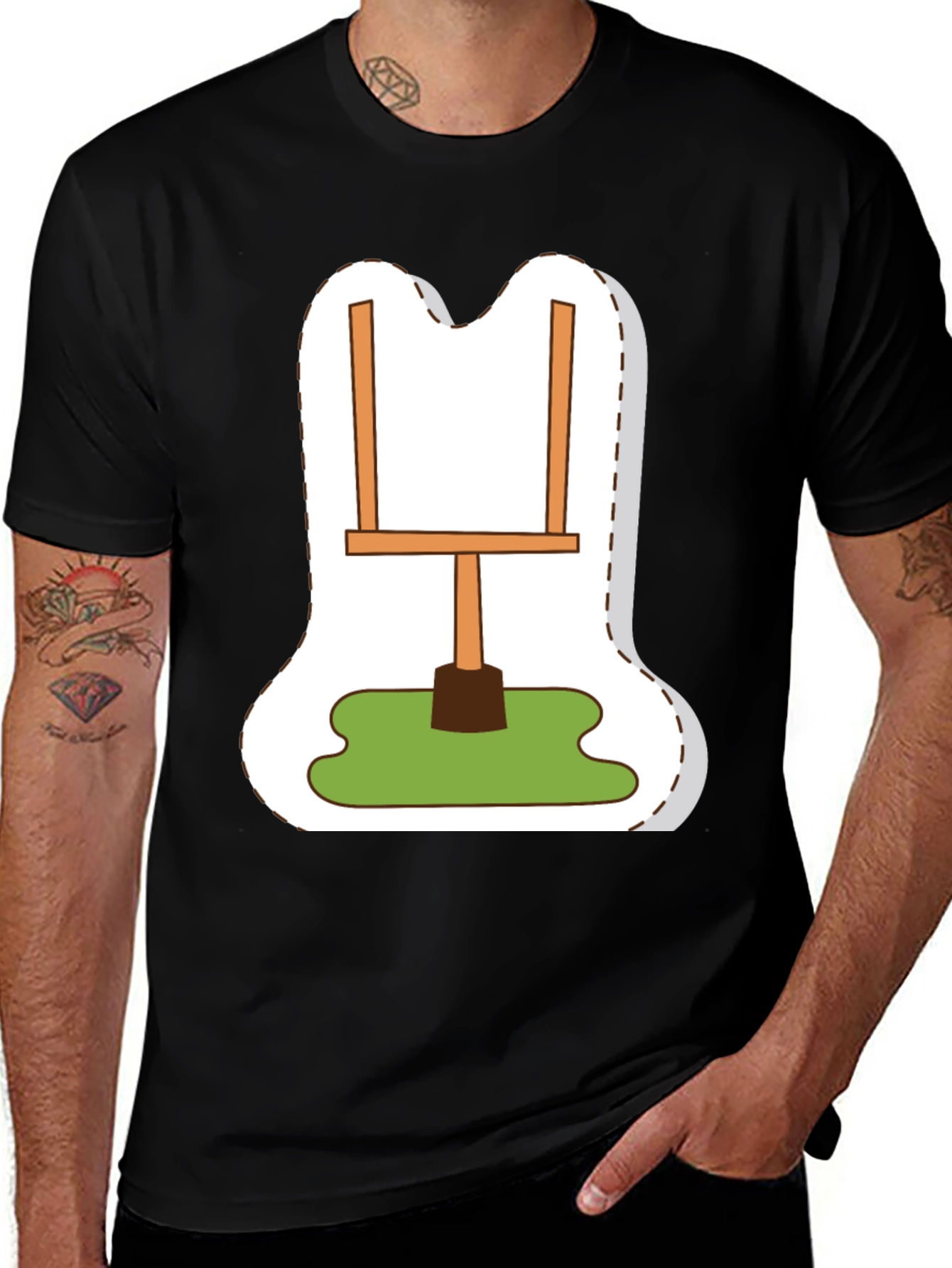 Variant 10 of Goalpost Graphic Tee - Touchdown Style!
