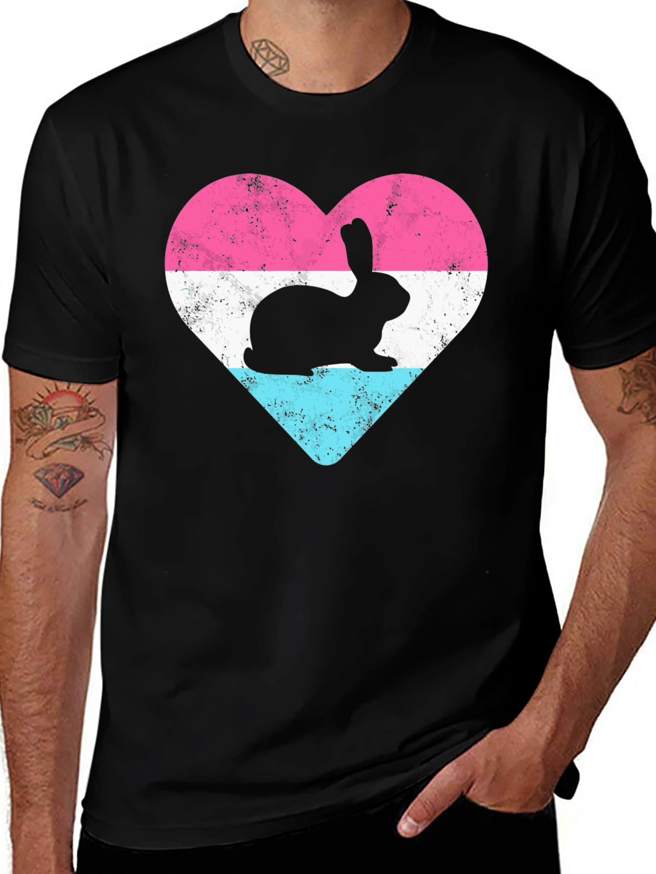 Variant 29 of Bunny Heart T-Shirt - Cute & Stylish Design