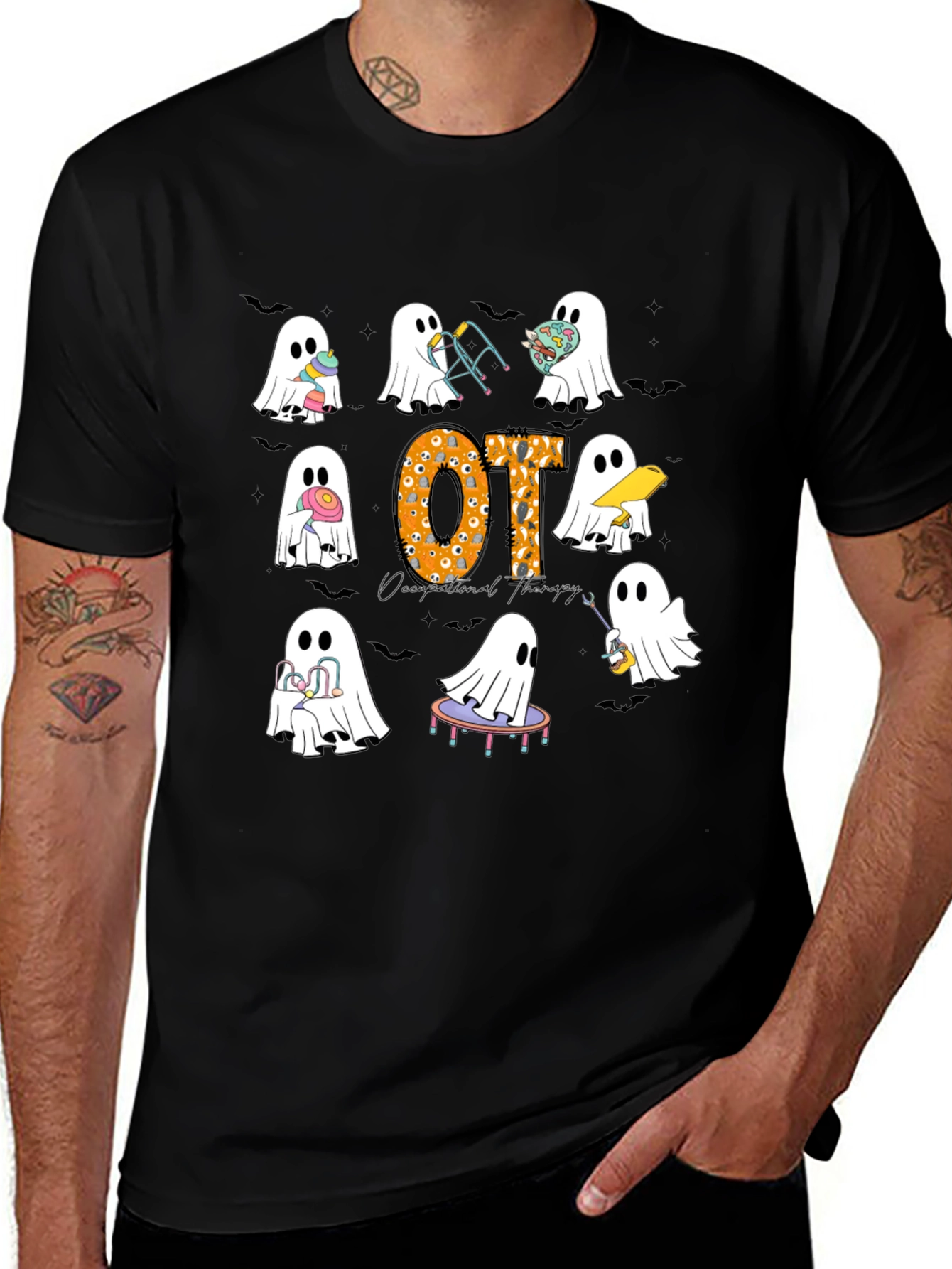 Variant 25 of Occupational Therapy Halloween Ghost T-Shirt
