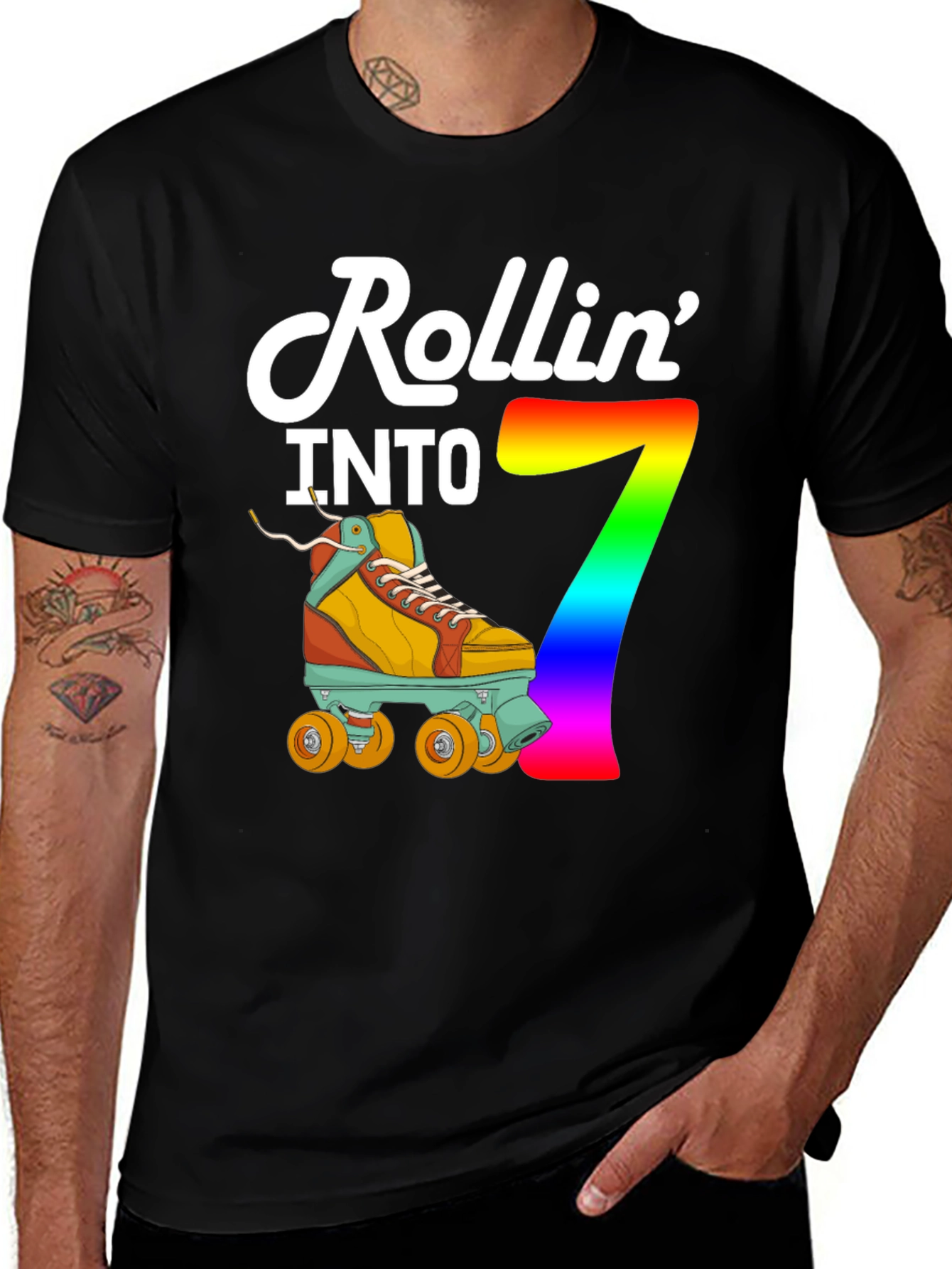 Rollin' Into 7th Birthday T-Shirt