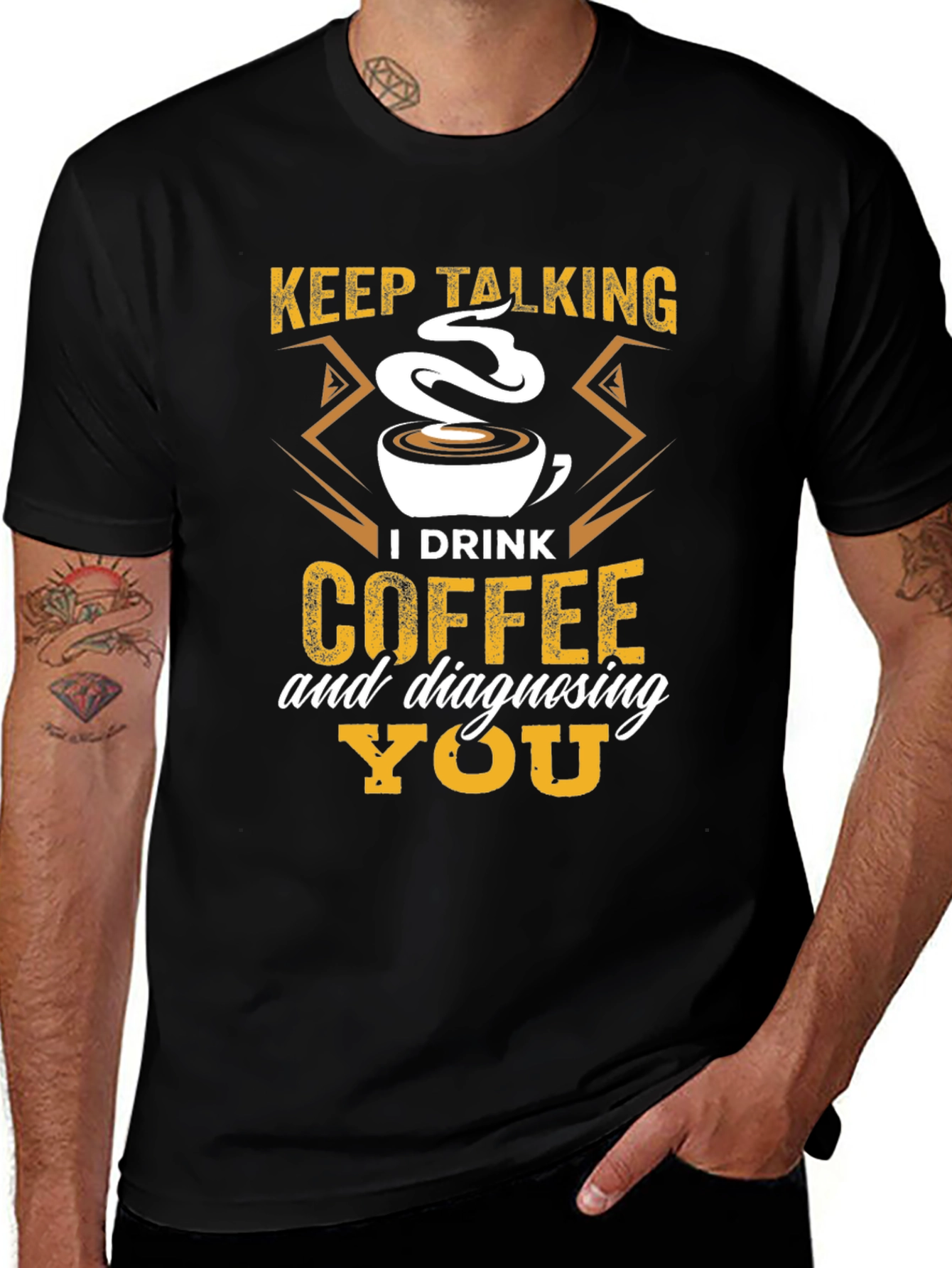 Variant 26 of Keep Talking Coffee T-Shirt