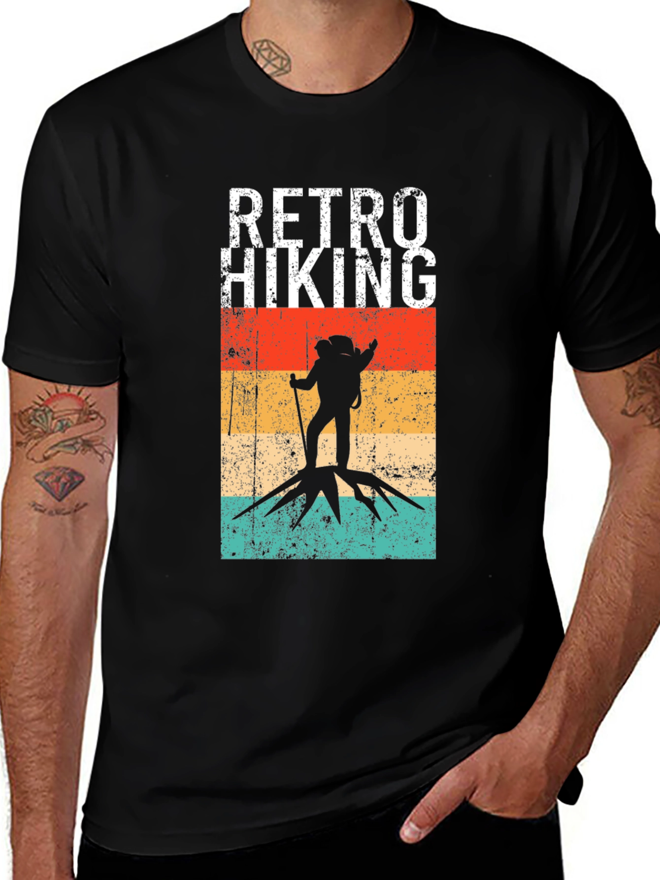 Variant 18 of Retro Hiking T-Shirt - Vintage Outdoors Adventure Tee