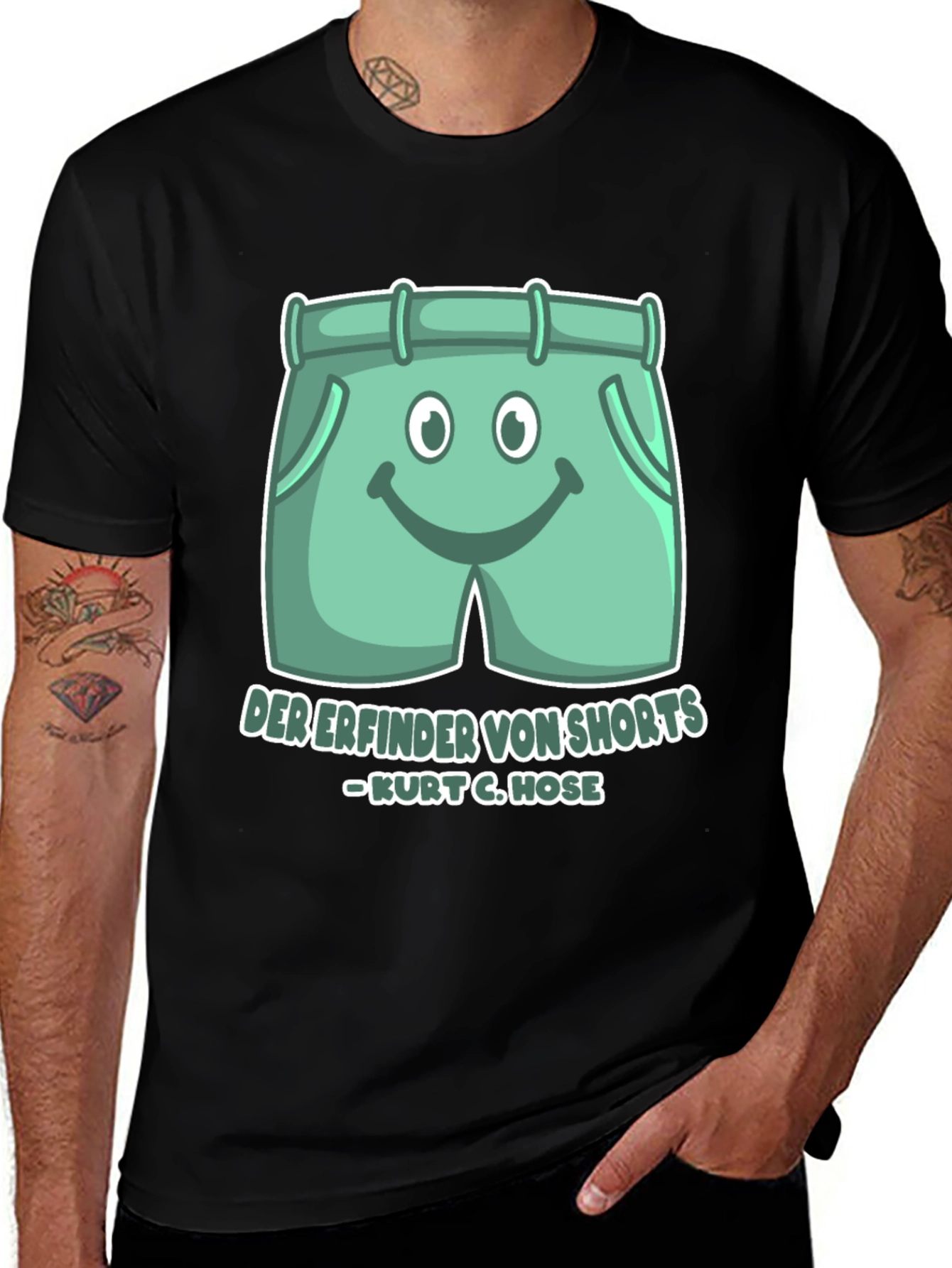Variant 2 of Funny Shorts T-Shirt - "Inventor of Shorts"