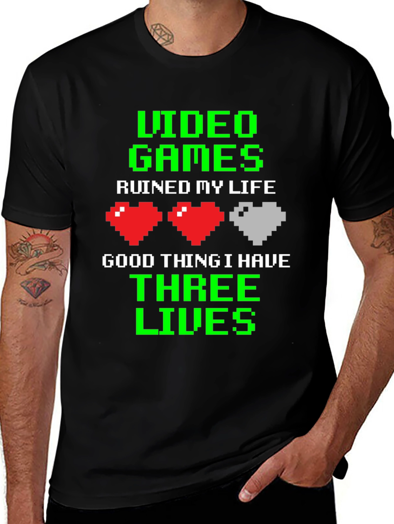 Variant 30 of Video Games Ruined My Life Gamer T-Shirt