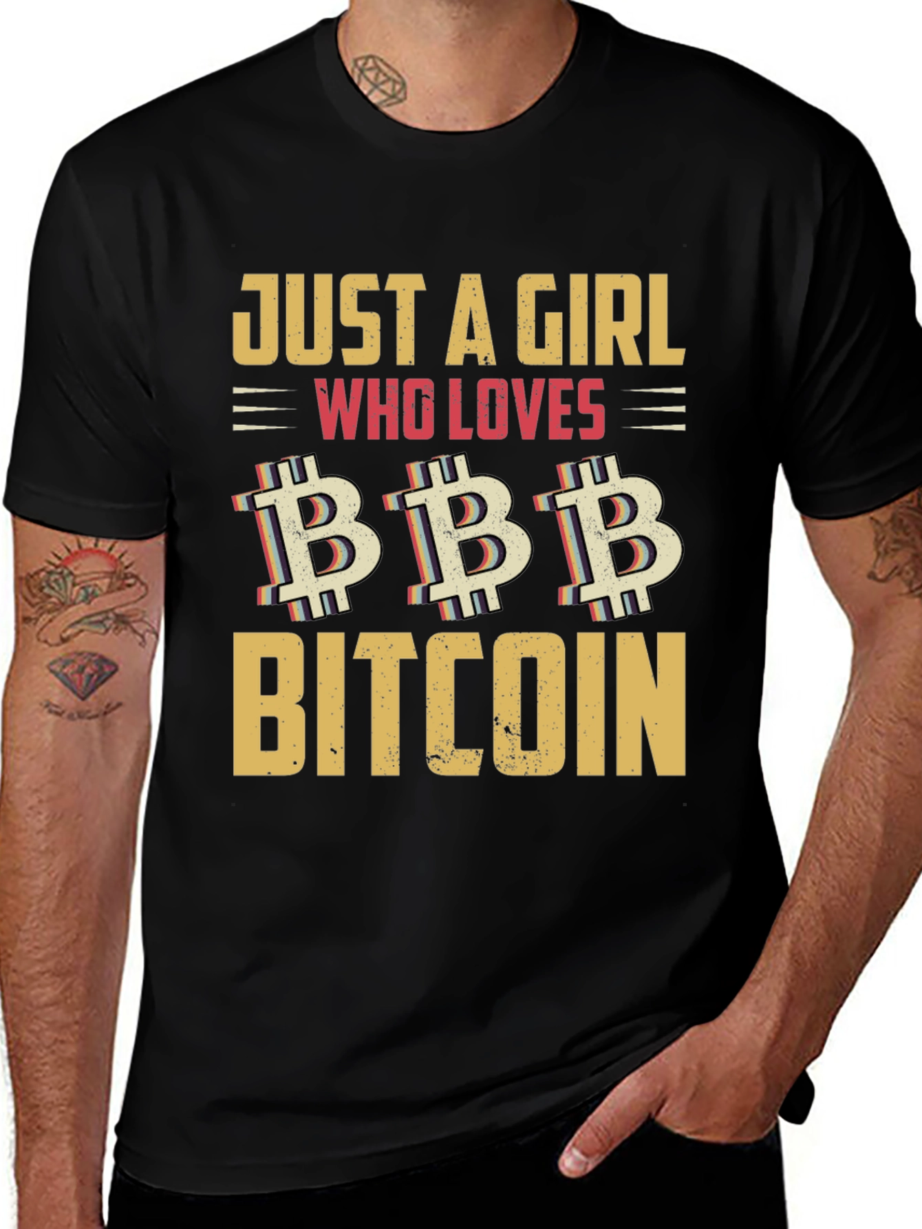 Bitcoin Lover T-Shirt - Just a Girl Who Loves Bitcoin
