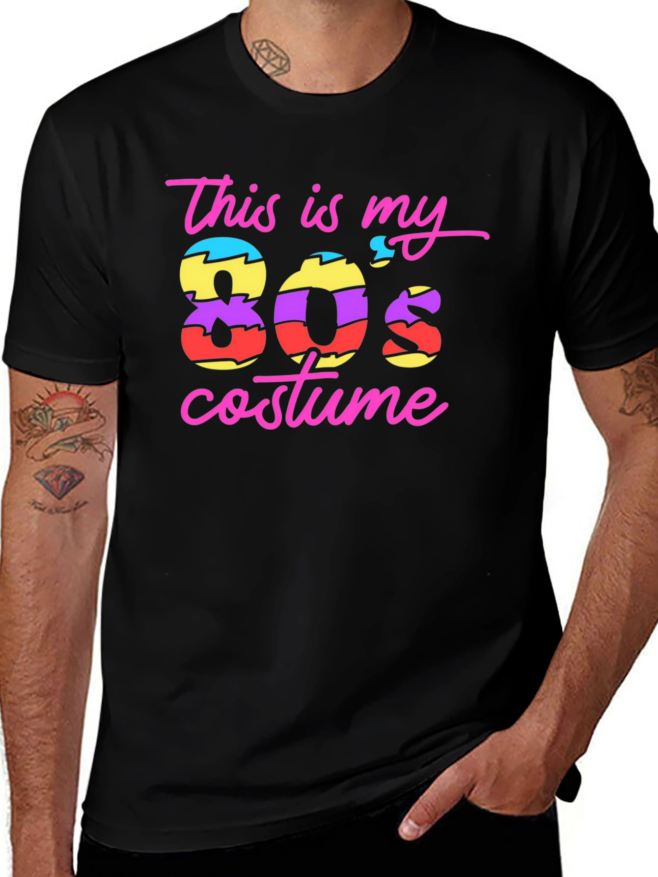 Variant 15 of This Is My 80's Costume Black T-Shirt