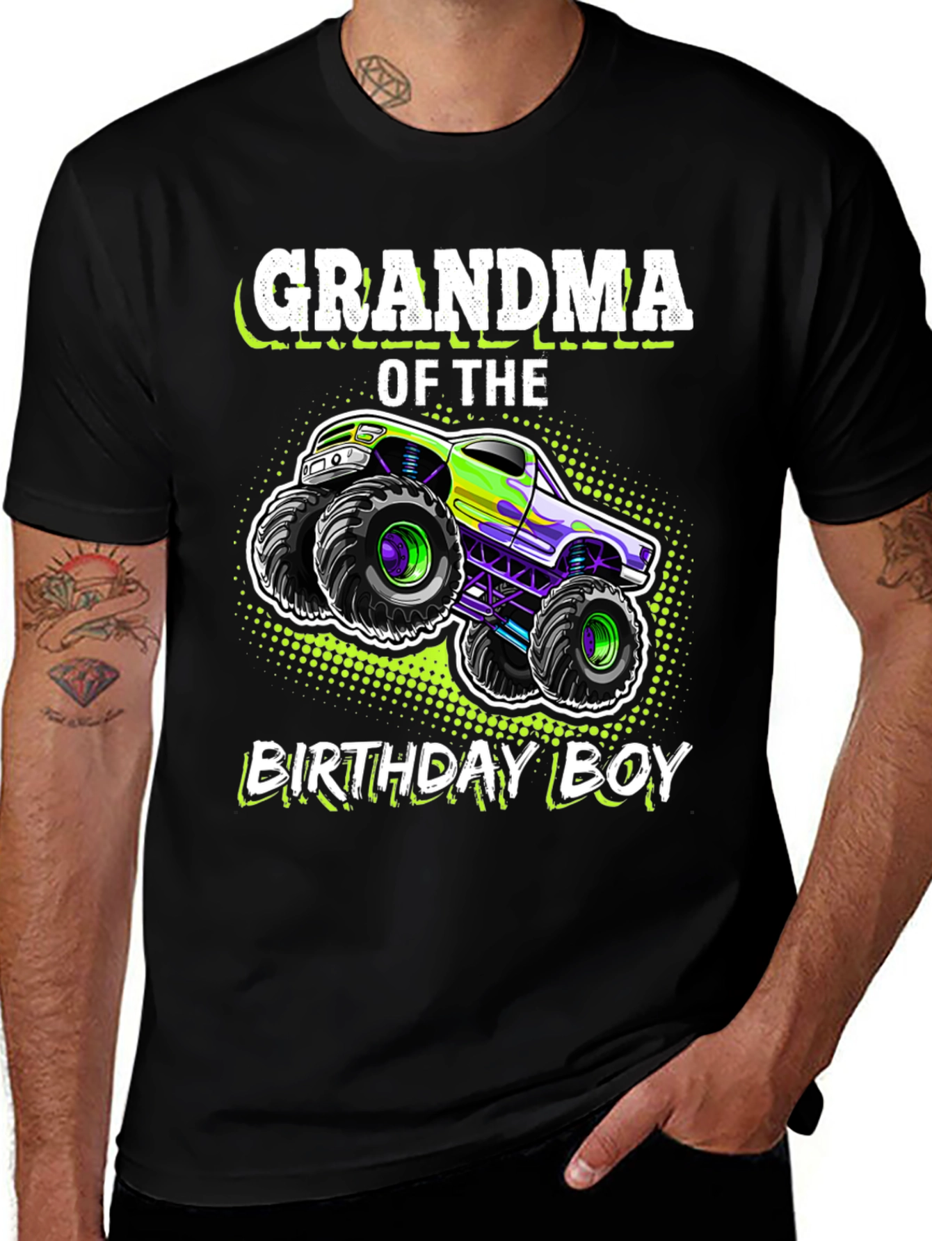 Variant 16 of Grandma of the Birthday Boy Monster Truck T-Shirt