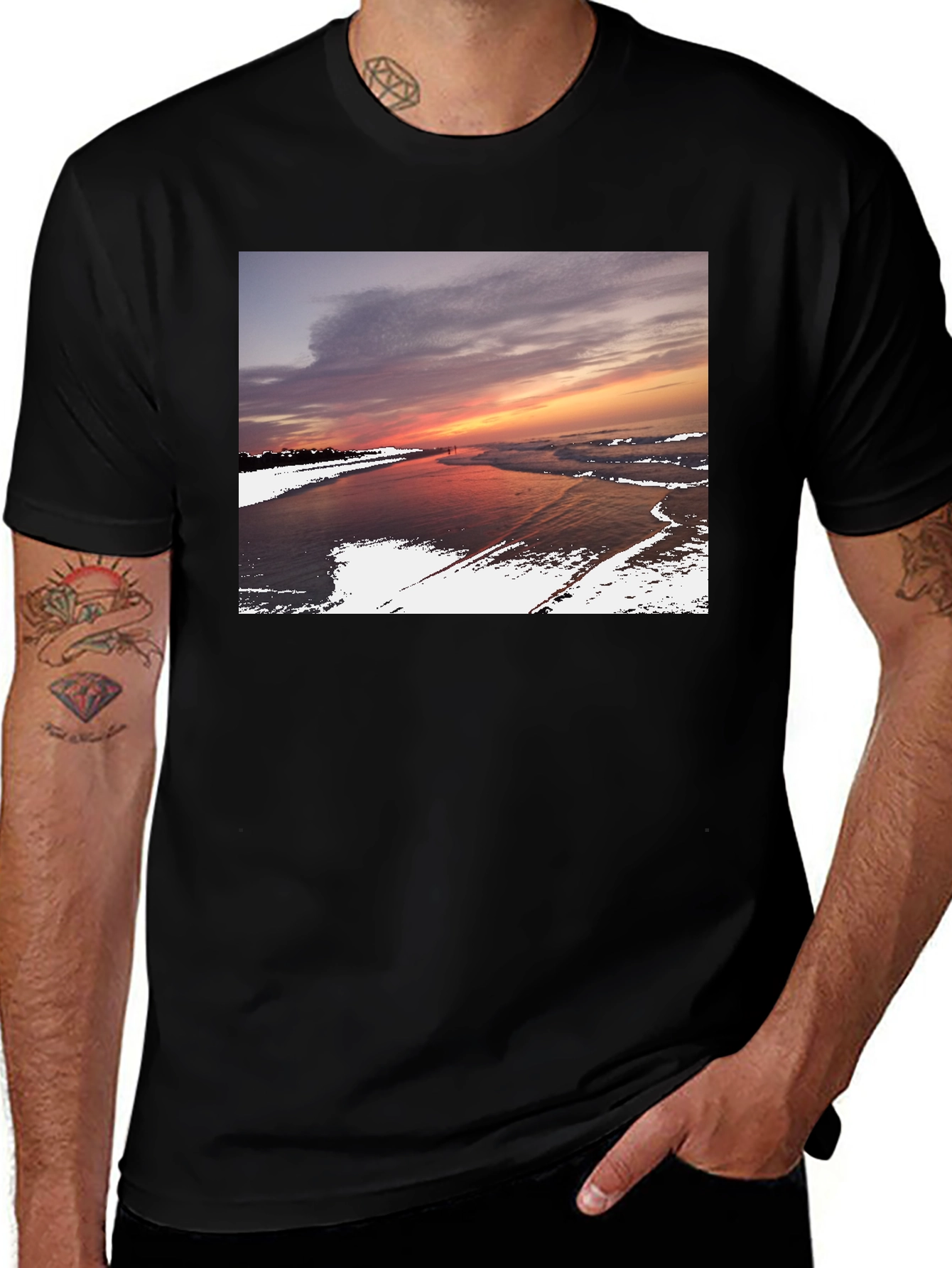 Variant 16 of Sunset Beach Graphic Tee - Premium Comfort