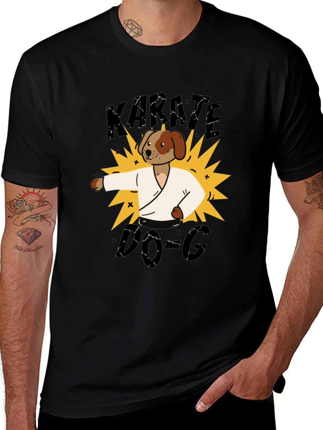 Variant 3 of Karate Dog T-Shirt - Martial Arts Fun!