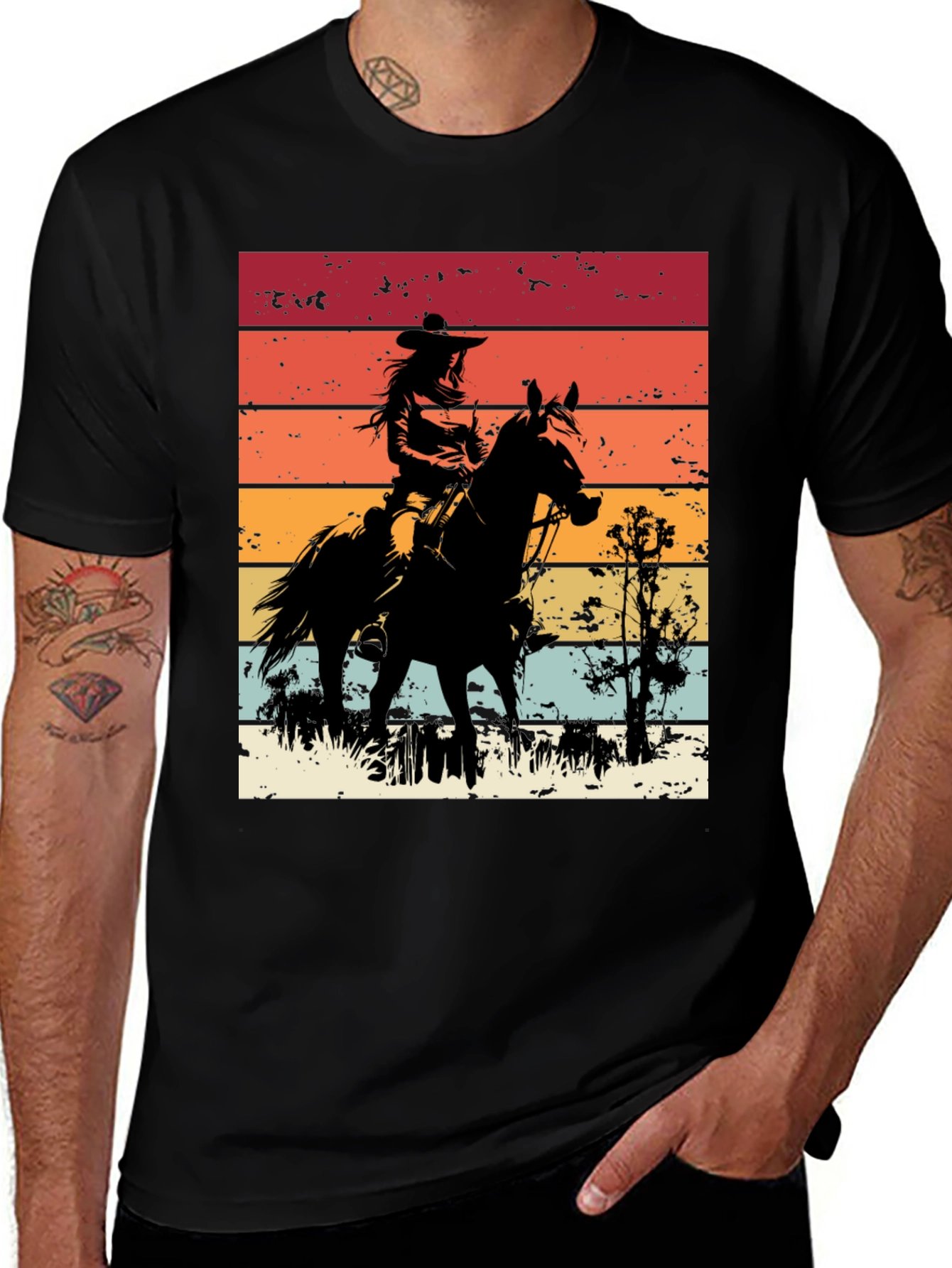 Variant 11 of Retro Cowboy T-Shirt: Ride into Style!