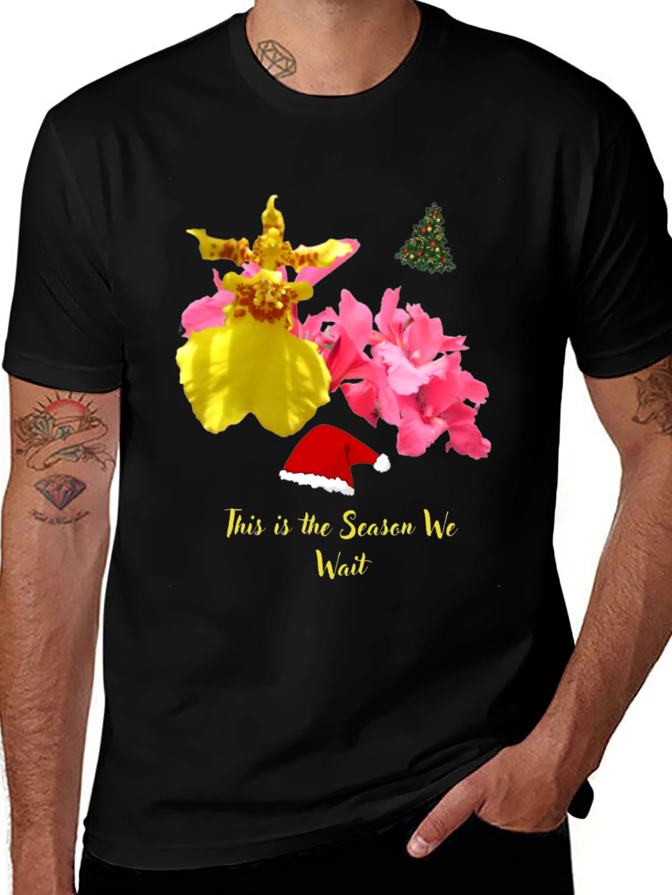Variant 23 of Festive Floral Season Wait Tee
