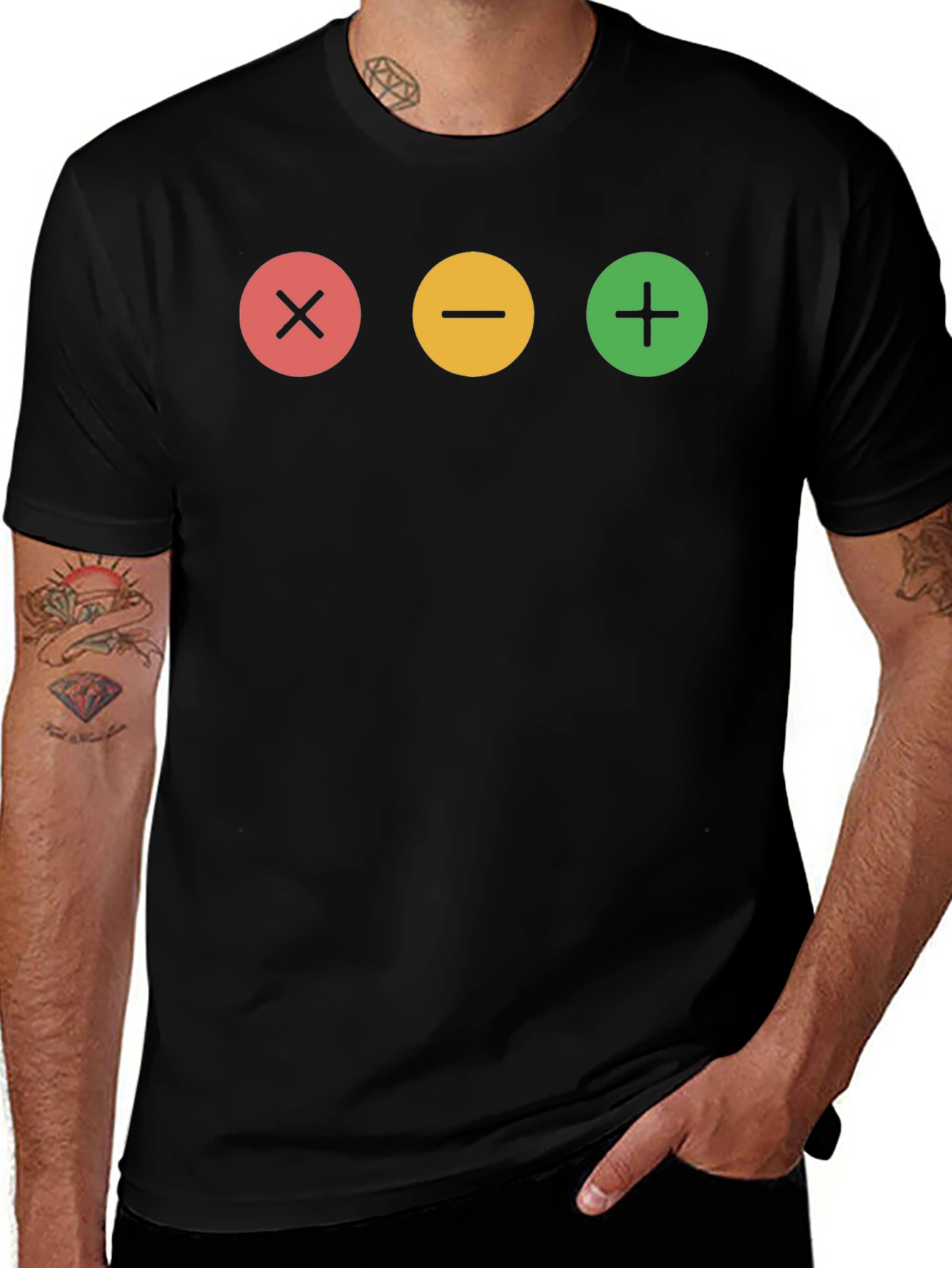 Variant 10 of Math Equation Graphic Print Black T-Shirt