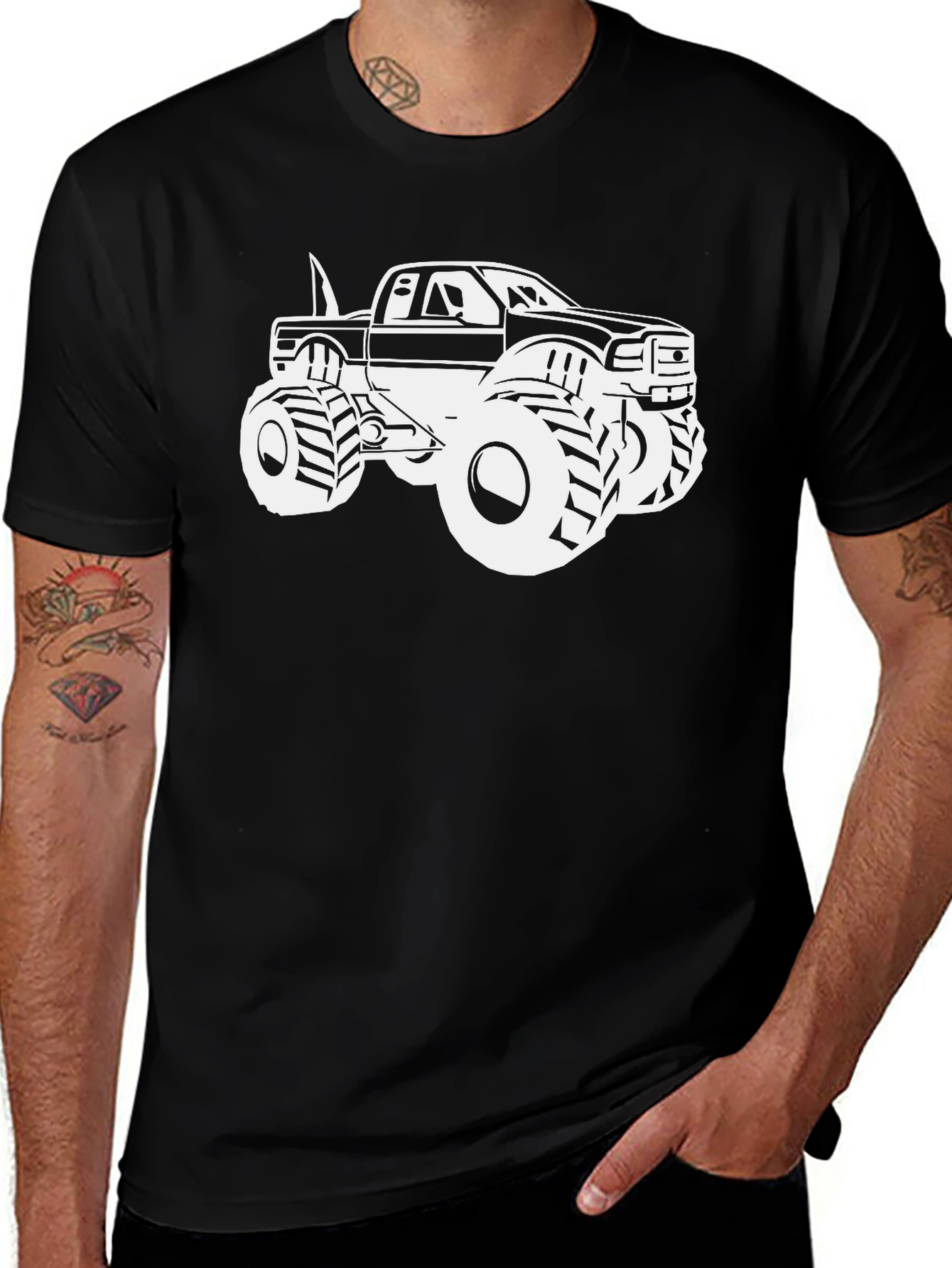 Variant 4 of Monster Truck Graphic T-Shirt - Black