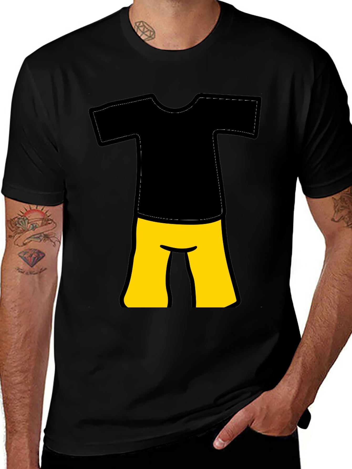 Variant 11 of Black Cartoon Outfit T-Shirt