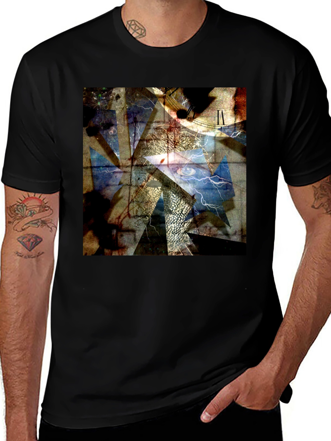 Variant 15 of Abstract Time Shattered T-Shirt