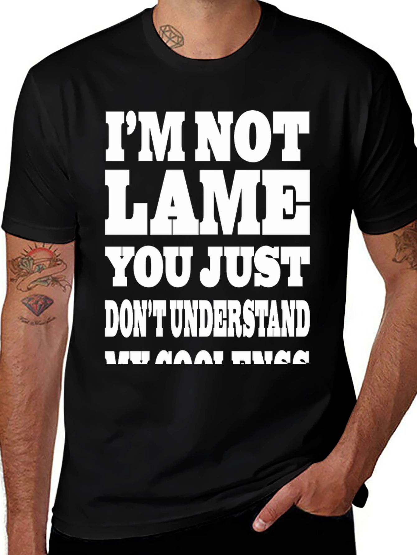 Variant 27 of Funny "I'm Not Lame" Graphic Tee - Humor Shirt