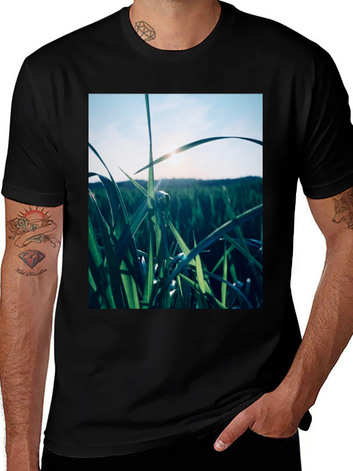 Variant 16 of Nature's Embrace Black T-Shirt