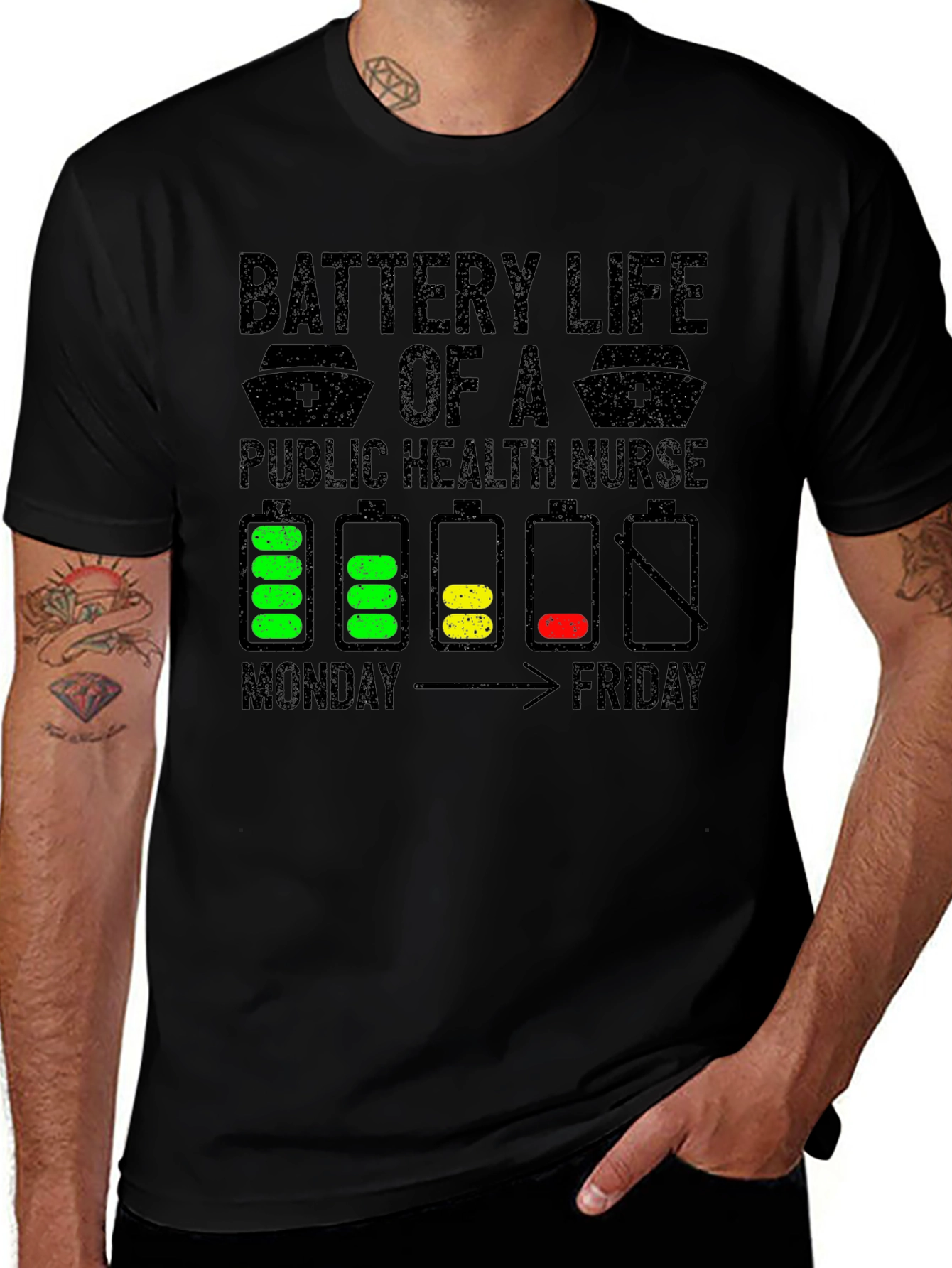 Variant 26 of Public Health Nurse Battery Life T-Shirt