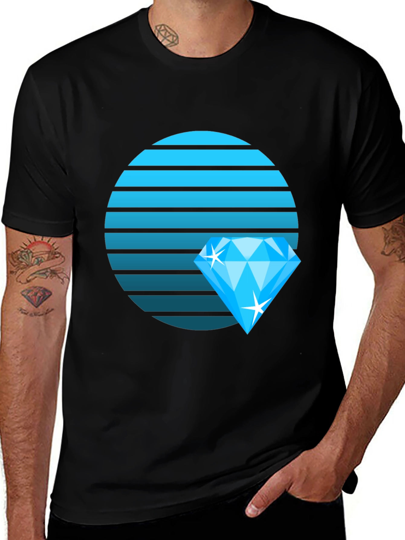 Variant 28 of Retro Diamond T-Shirt - Stylish Graphic Tee