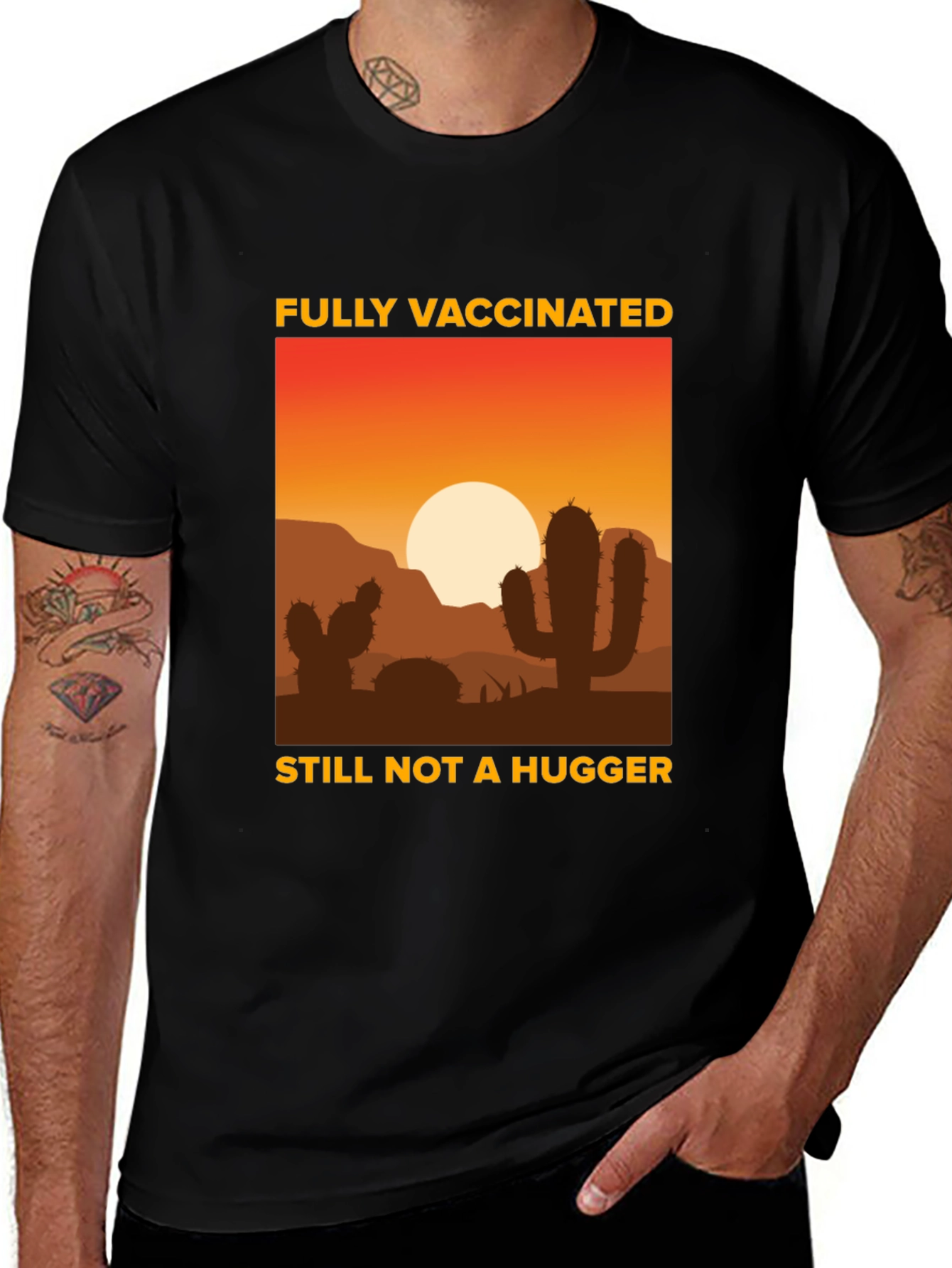 Fully Vaccinated Not a Hugger T-Shirt